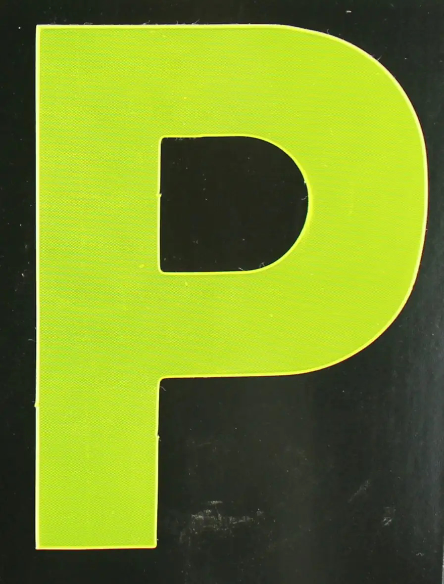 Conacord Reflektierender Klebebuchstabe "P" gelb 80 mm