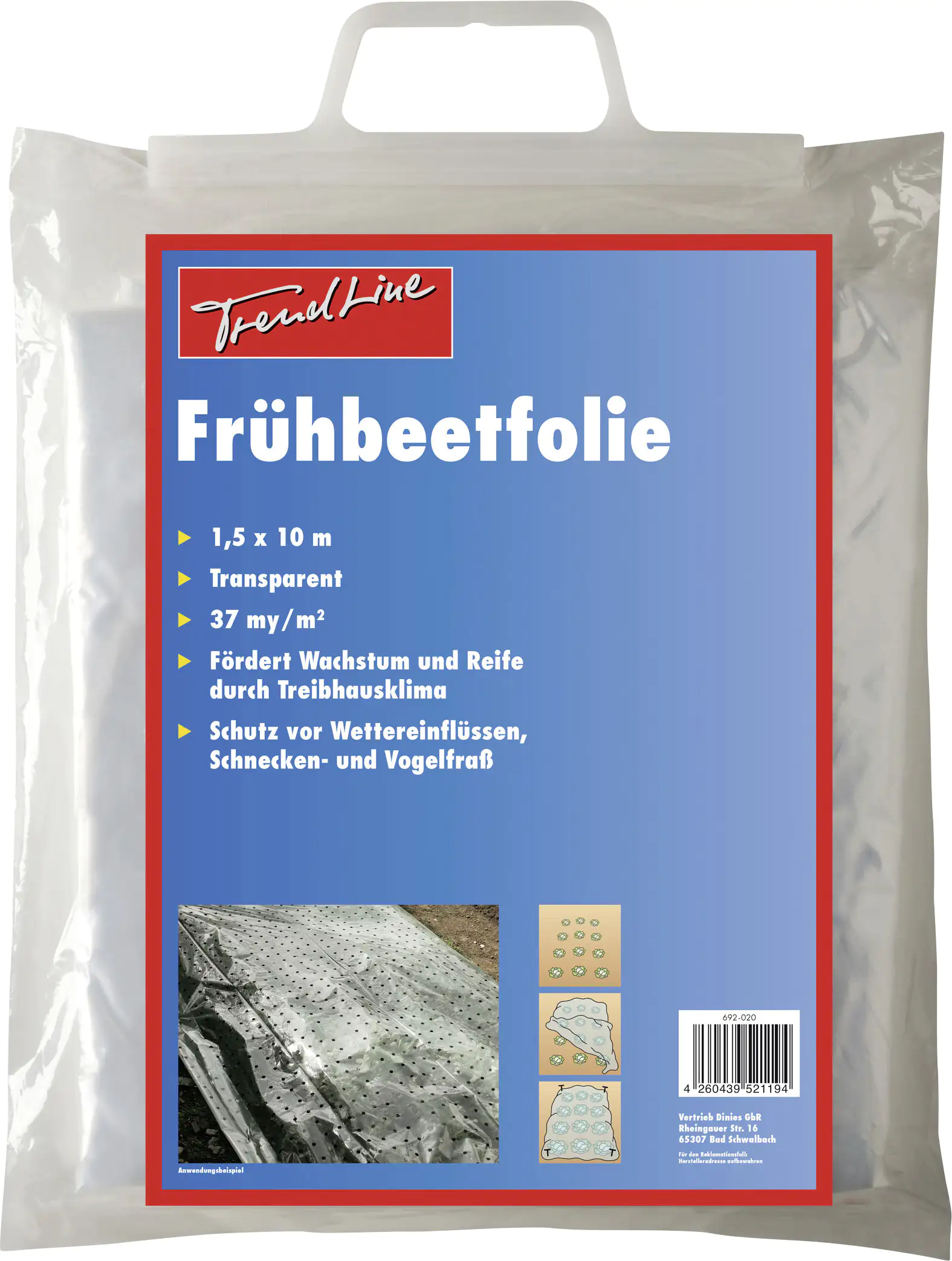 TrendLine Frühbeetfolie 1,5 x 10 m