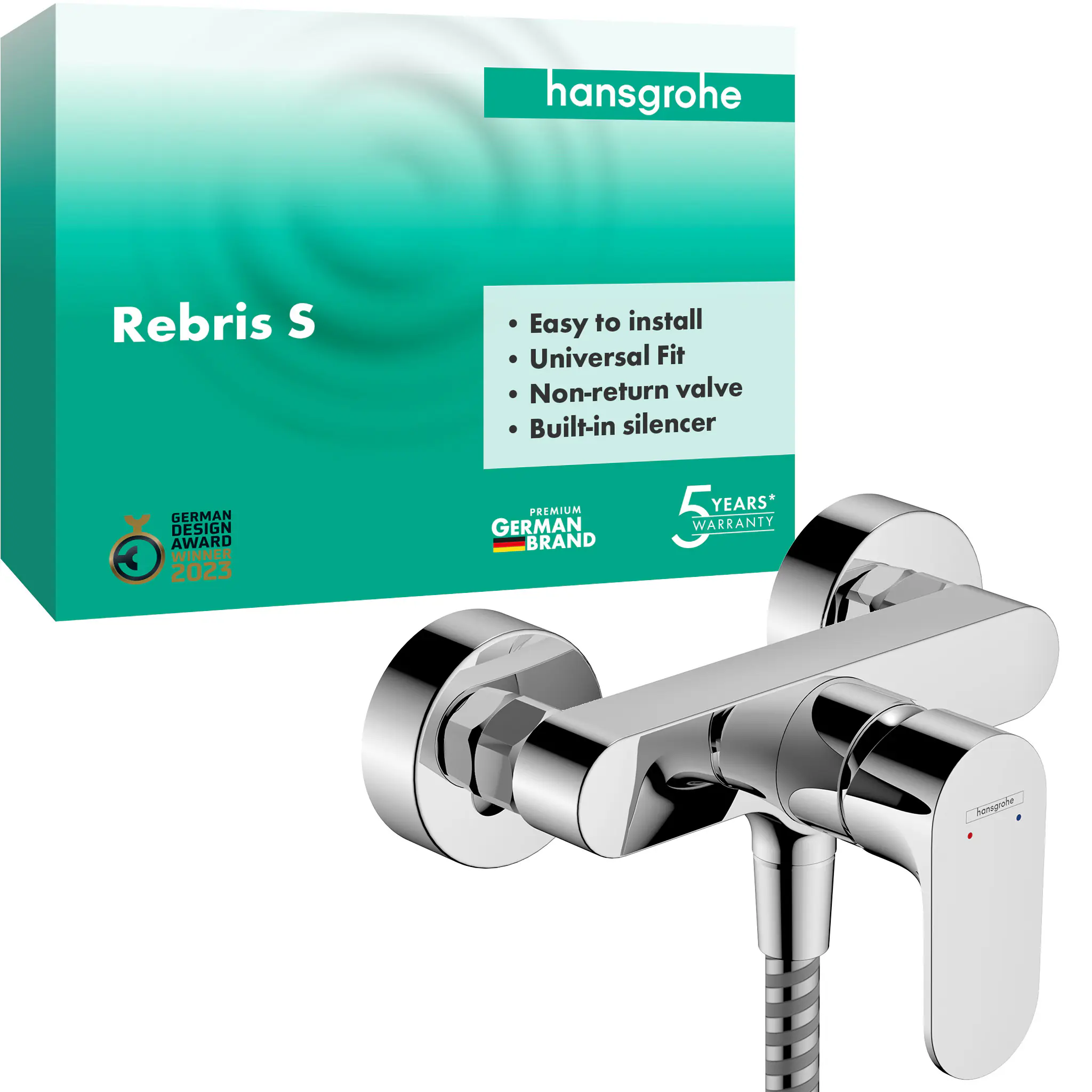 Hansgrohe Einhebel-Duscharmatur Rebris S Aufputz chrom