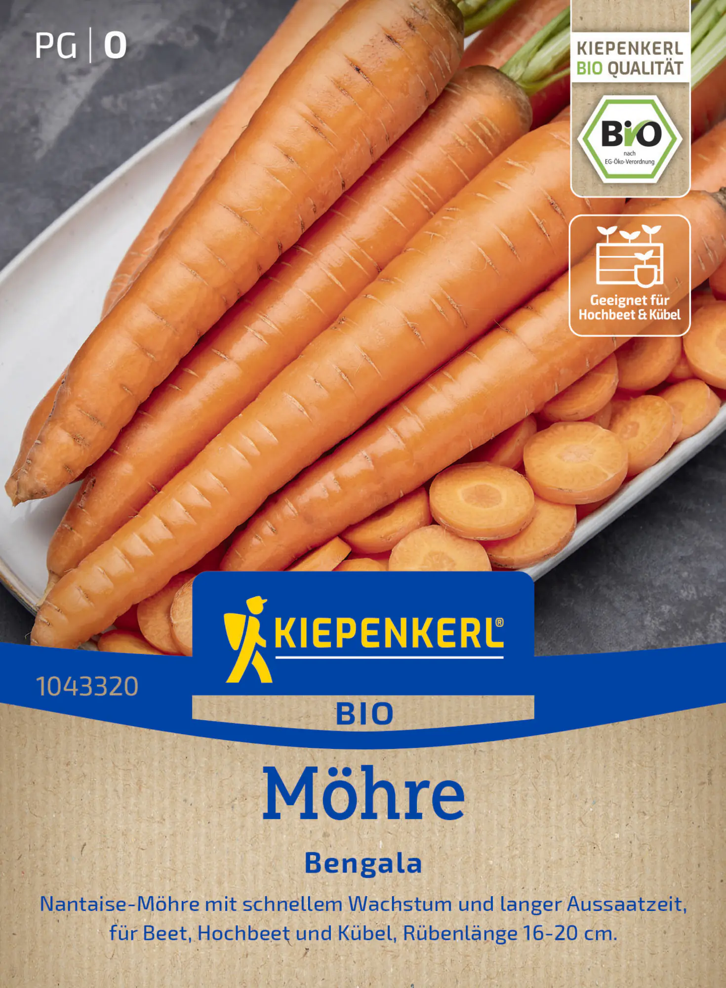 Kiepenkerl Saatgut BIO Nantaise-Möhre F1 für bis zu 8-10 lfd. Meter