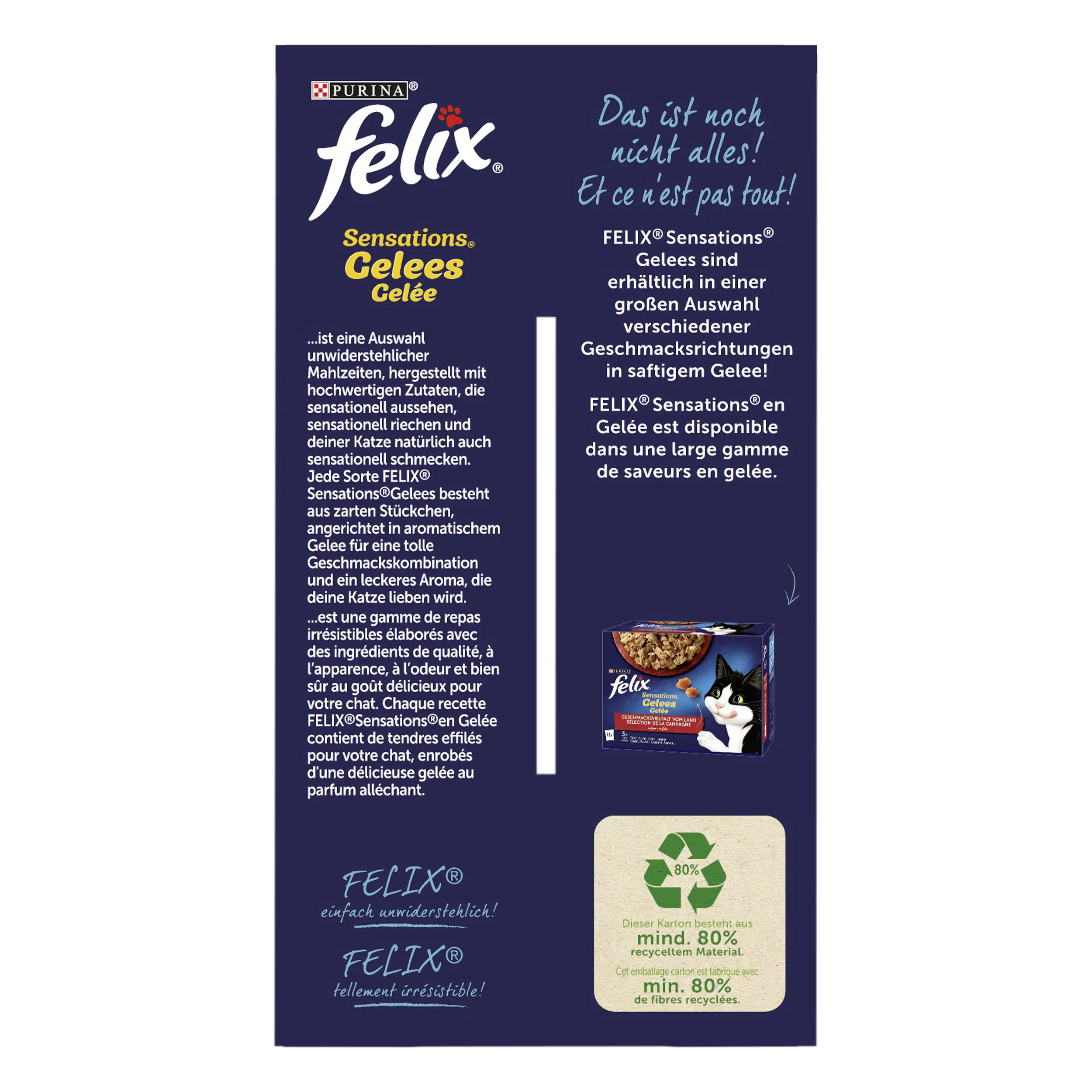 Felix Sensations Geschmacksvielfalt vom Wasser Katzenfutter 12 x 85g
