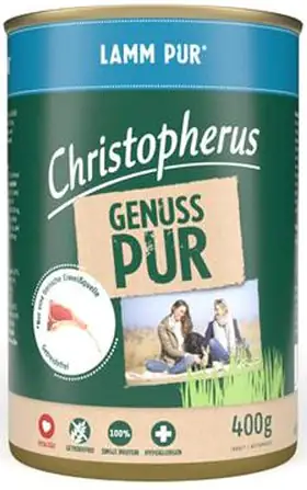 Christopherus Pur Hundenassfutter Single Protein getreidefrei 400 g Lamm