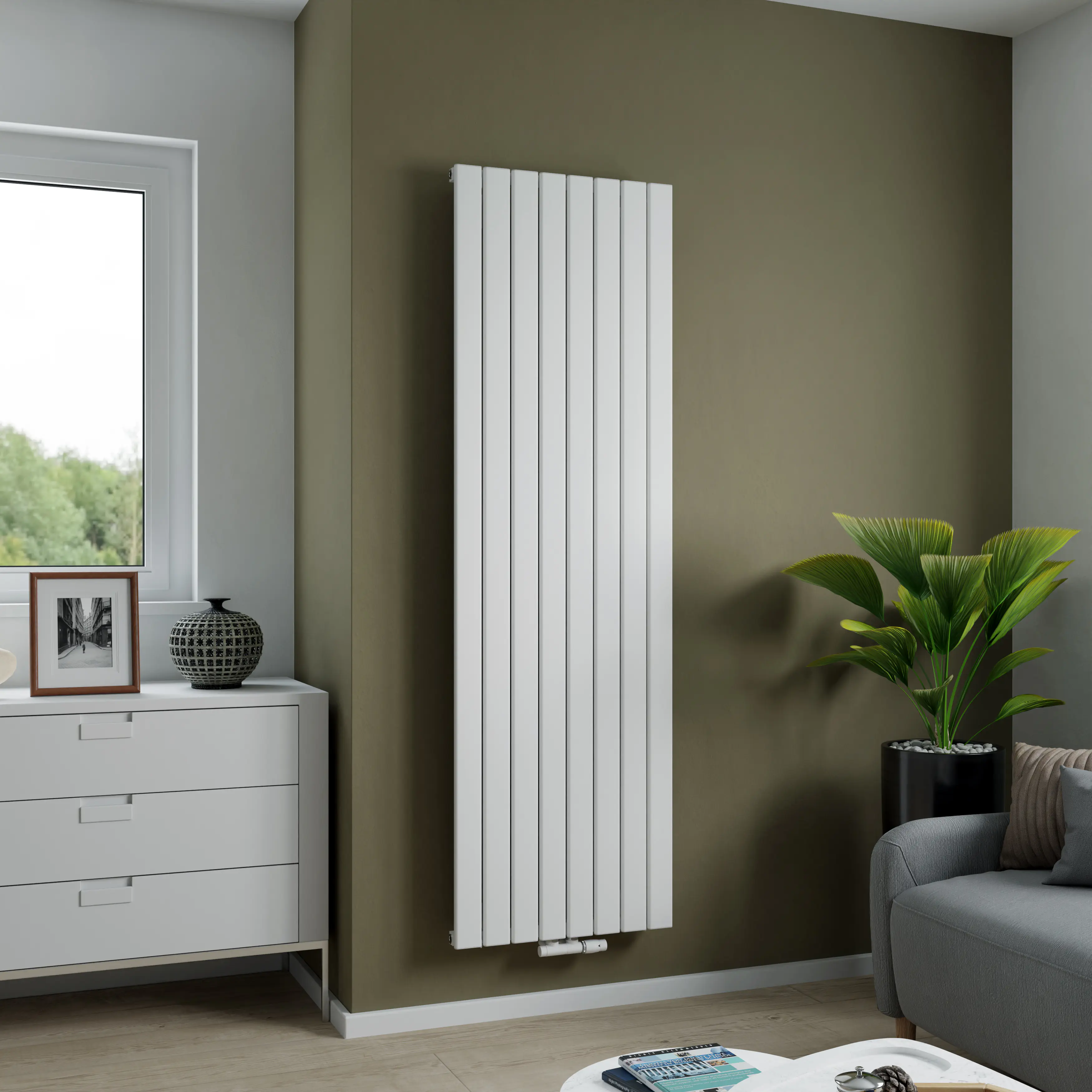 Ximax Design-Heizkörper Levis 180 x 55,5 cm 1097 Watt weiß Struktur