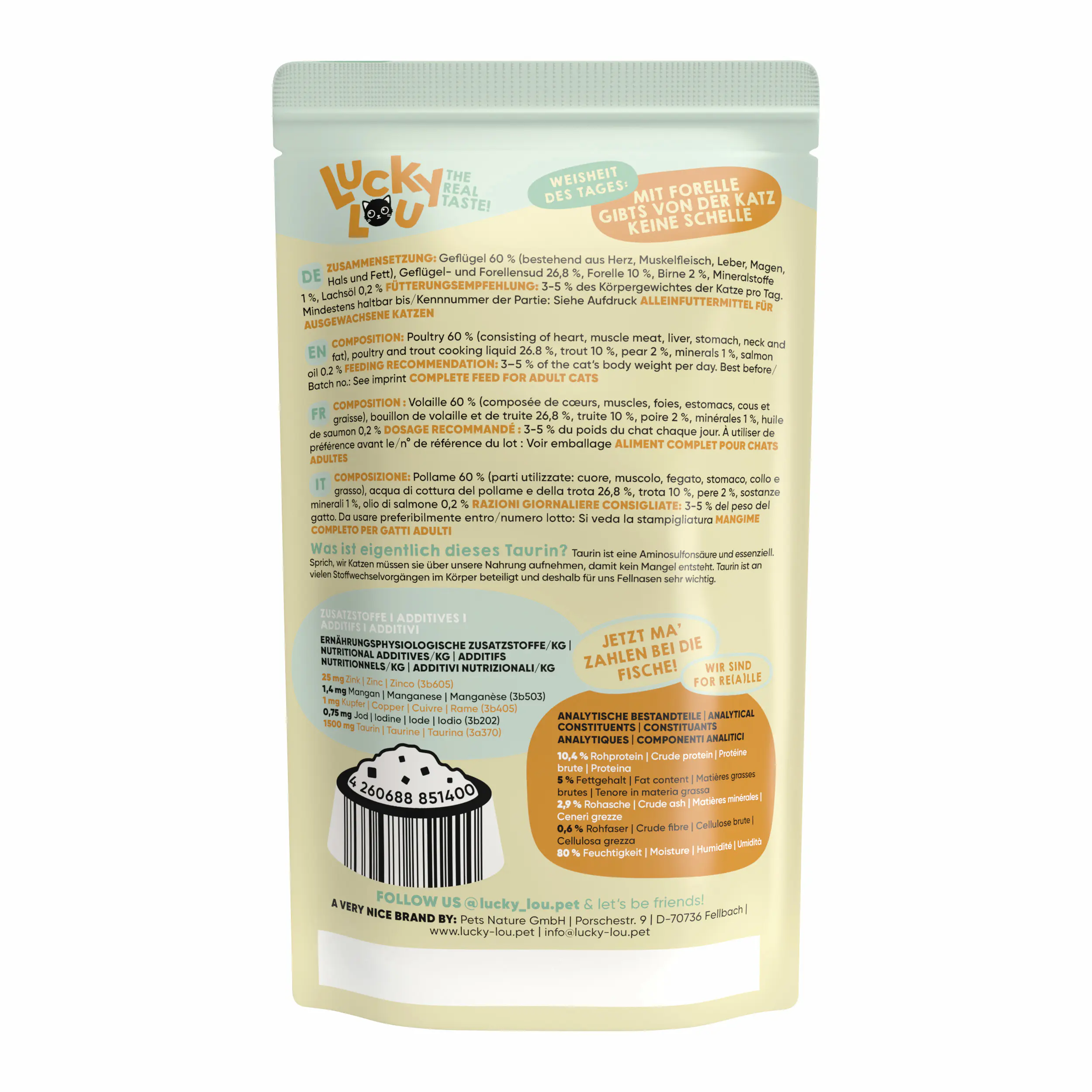 Lucky Lou Lifestage Adult Geflügel und Forelle 125g