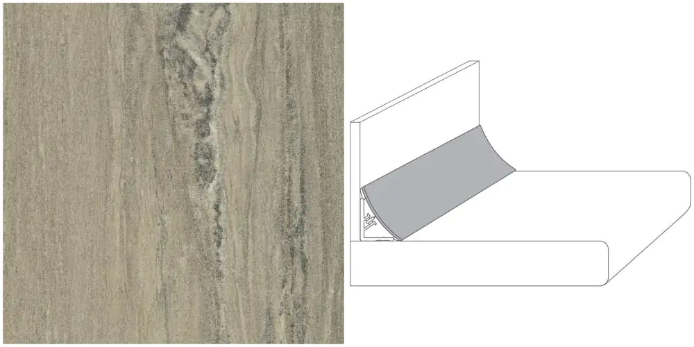 Getalit Wandanschlußsystem Plus 59 cm, 20 x 30 mm, Marmor medusa beige
