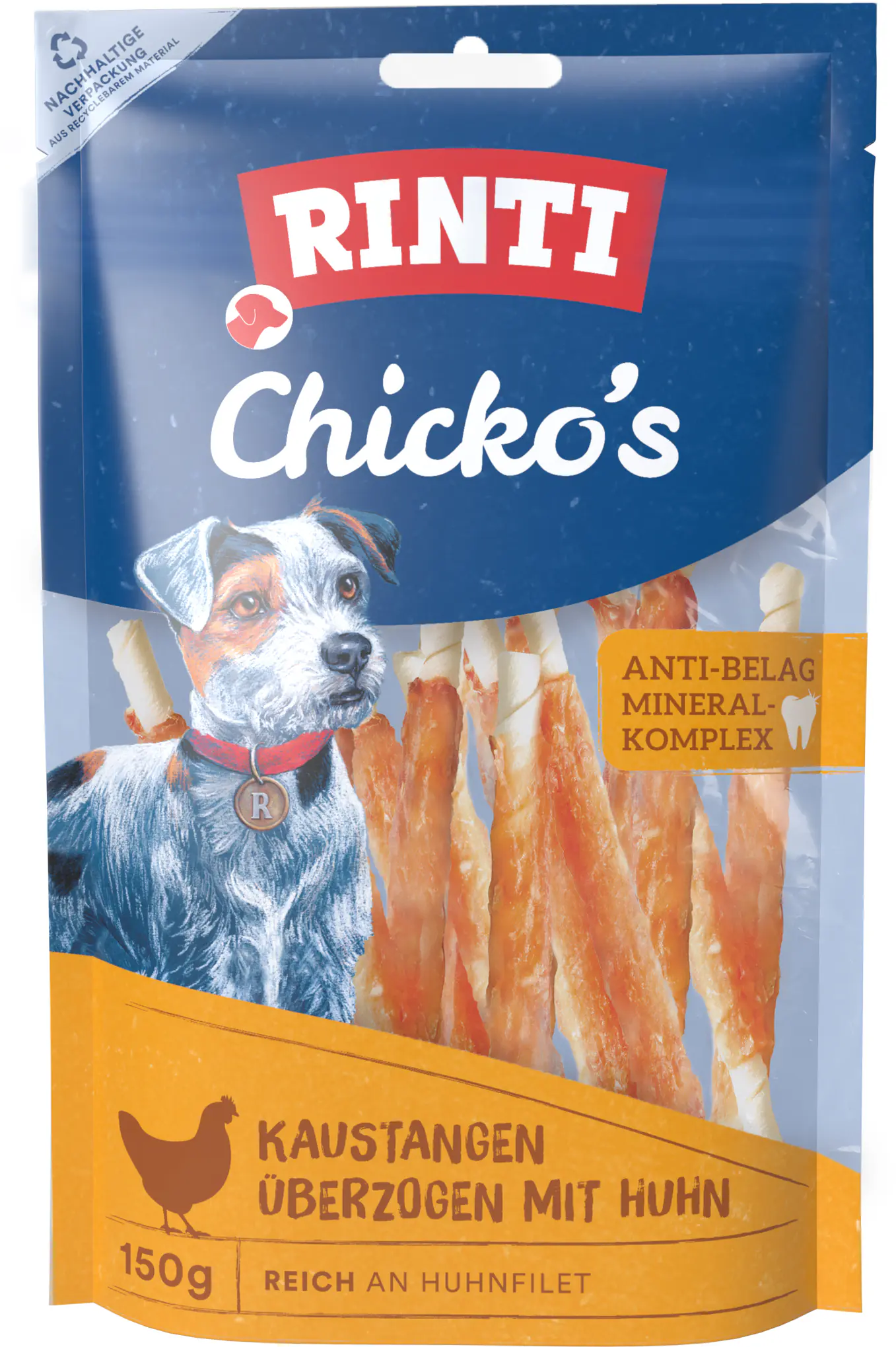 Rinti Chicko Hundesnack Kaustangen klein Huhn 150g