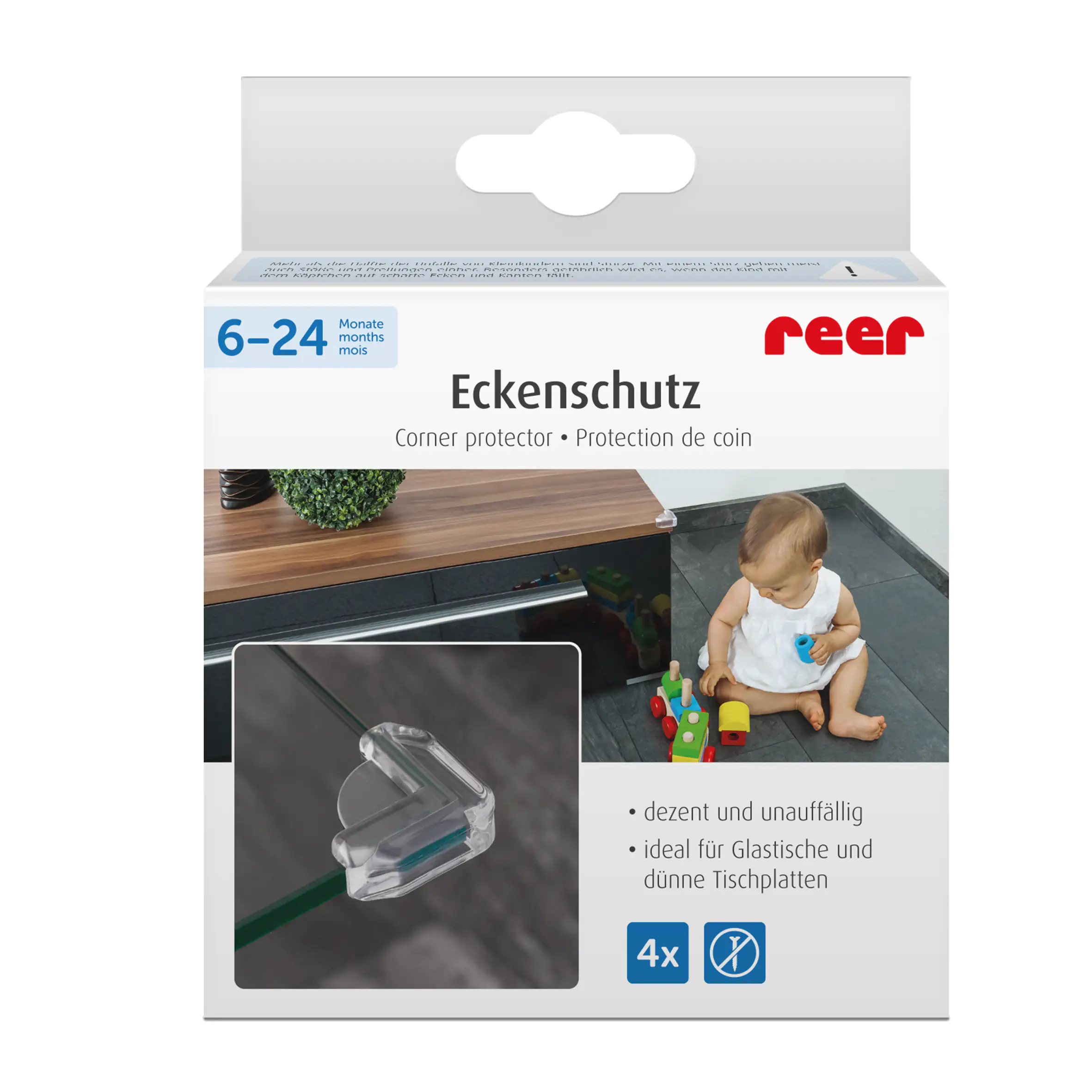 Reer Eckenschutz universal, transparent 4 Stück