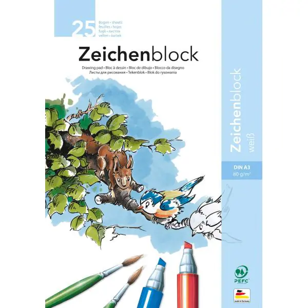 Glorex Zeichenblock 80g/m² DIN A3