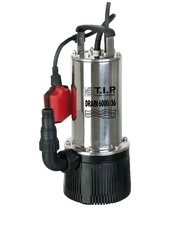 T.I.P. Klar-/Schmutzwasser Tauchpumpe Drain 6000 l/h 36 m 950 Watt