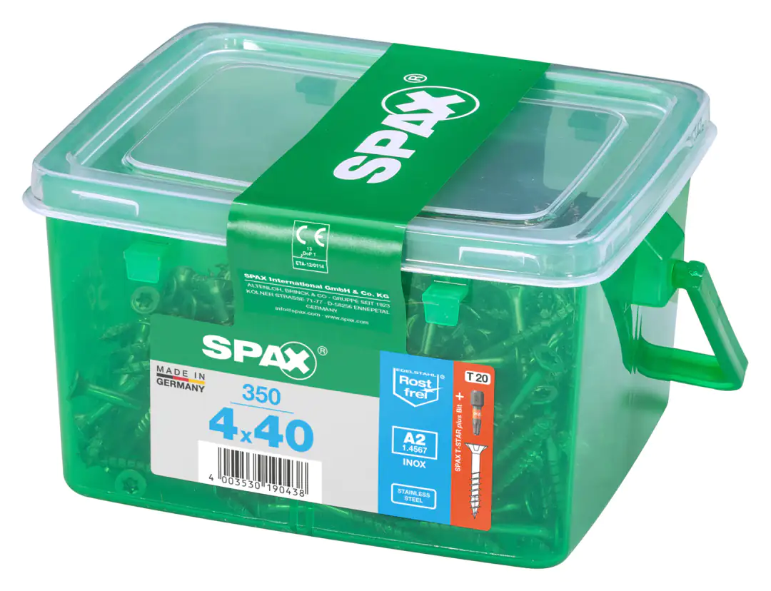 Spax Universalschrauben 4.0 x 40 mm TX 20 - 350 Stück Edelstahl