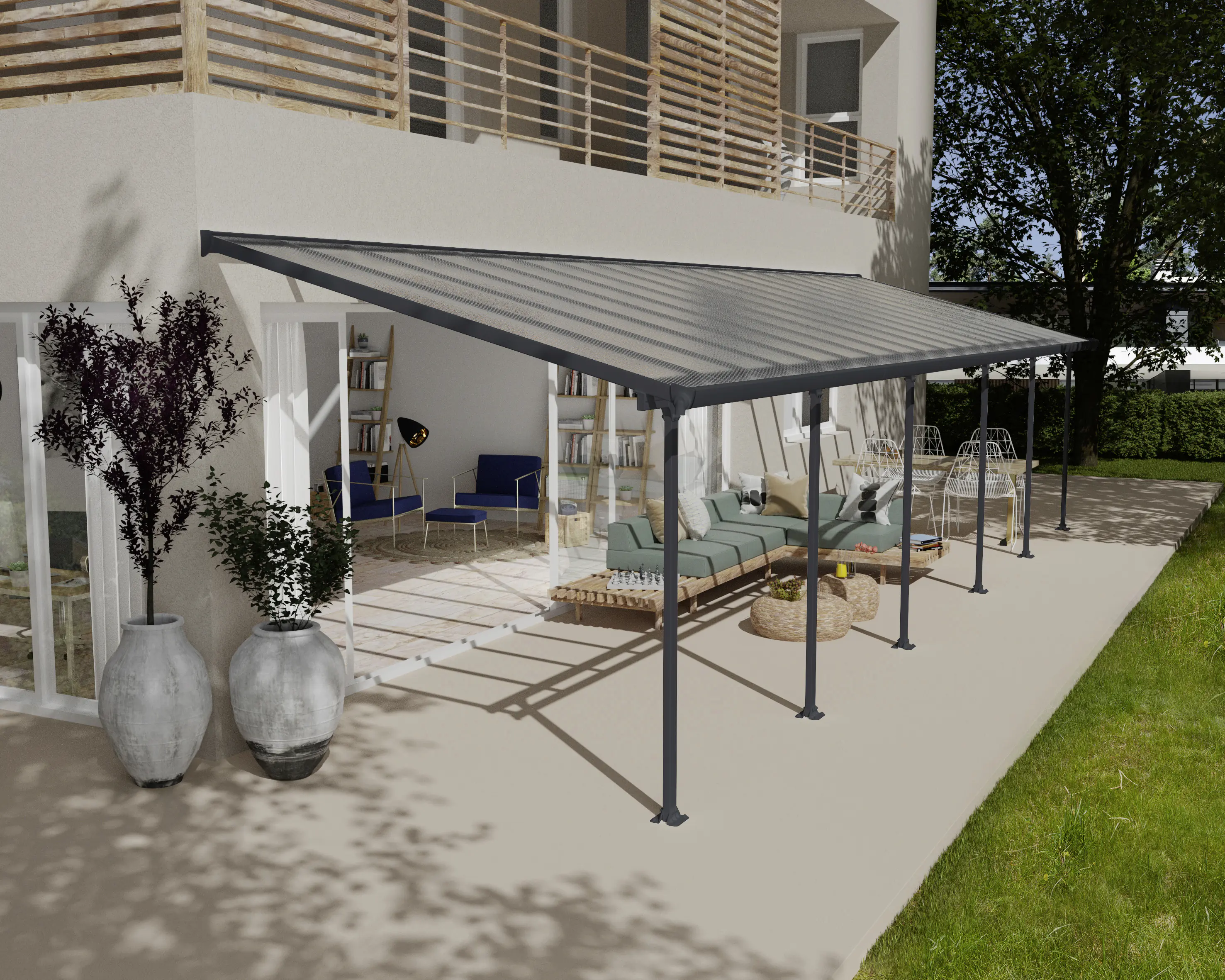 Canopia Terrassenüberdachung Feria 1035 x 294 cm anthrazit