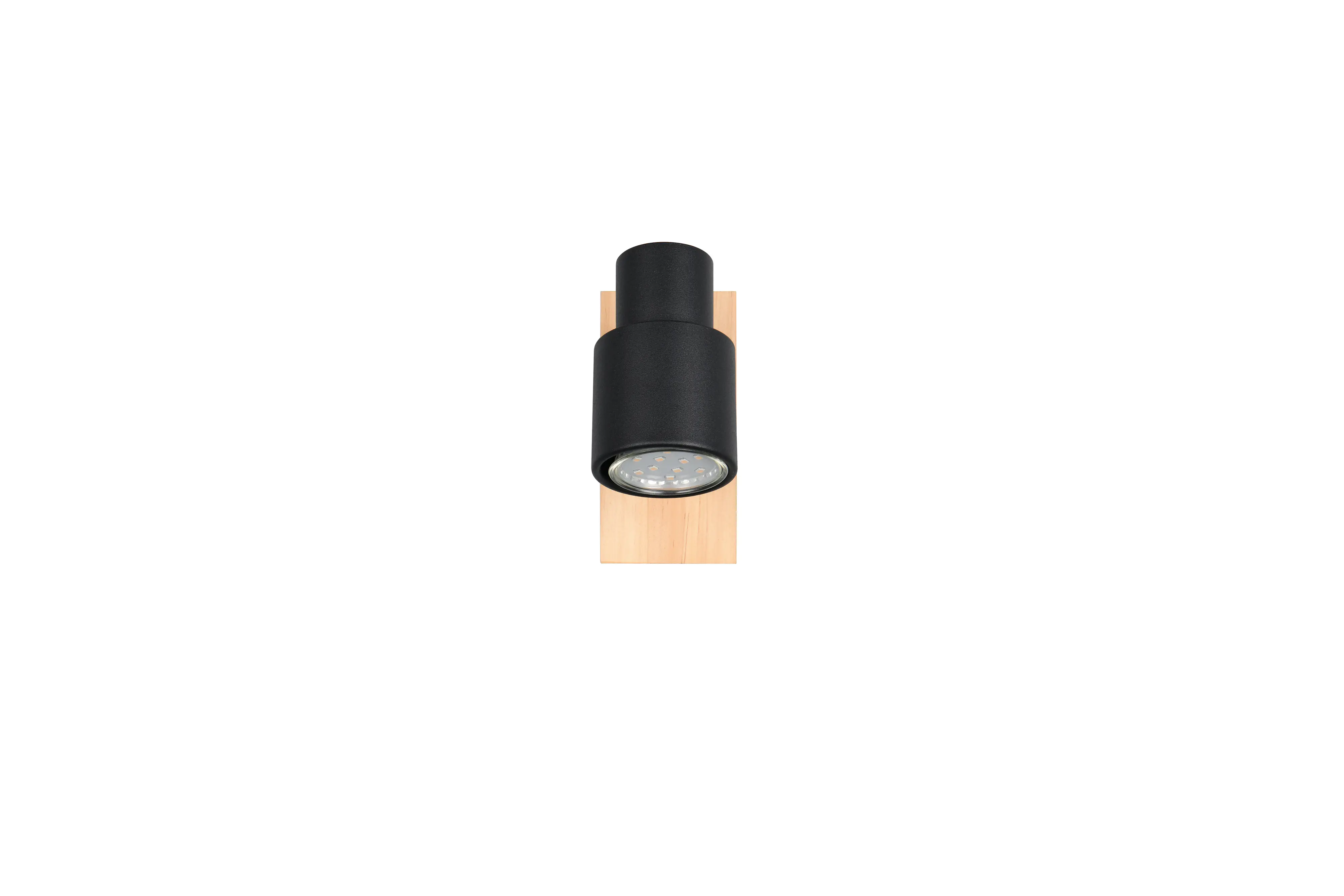 Trio Wandlampe 1er Spot Pierre 15 x 14 cm schwarz matt/natur