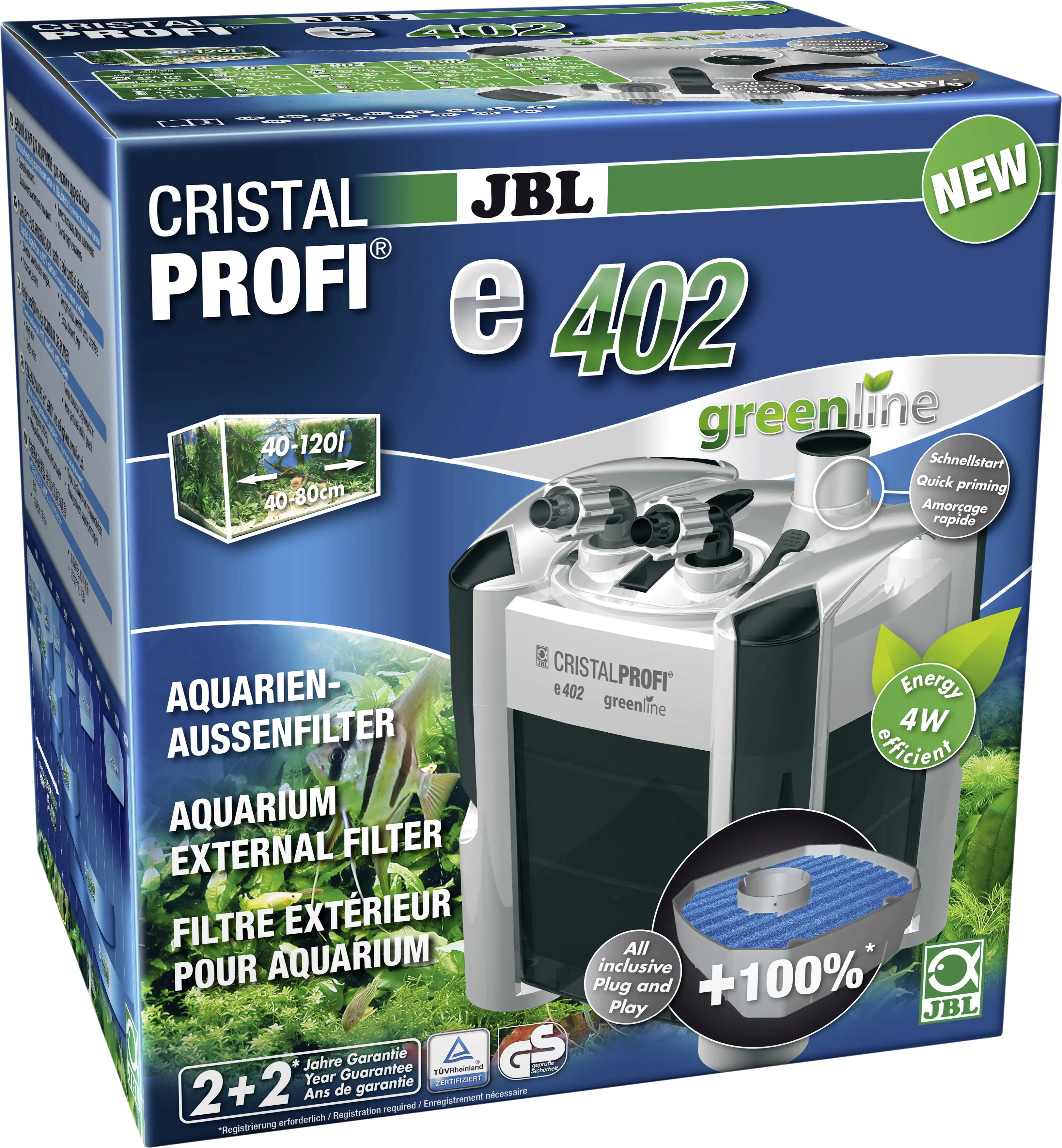 JBL CristalProfi e402 greenline silber / schwarz