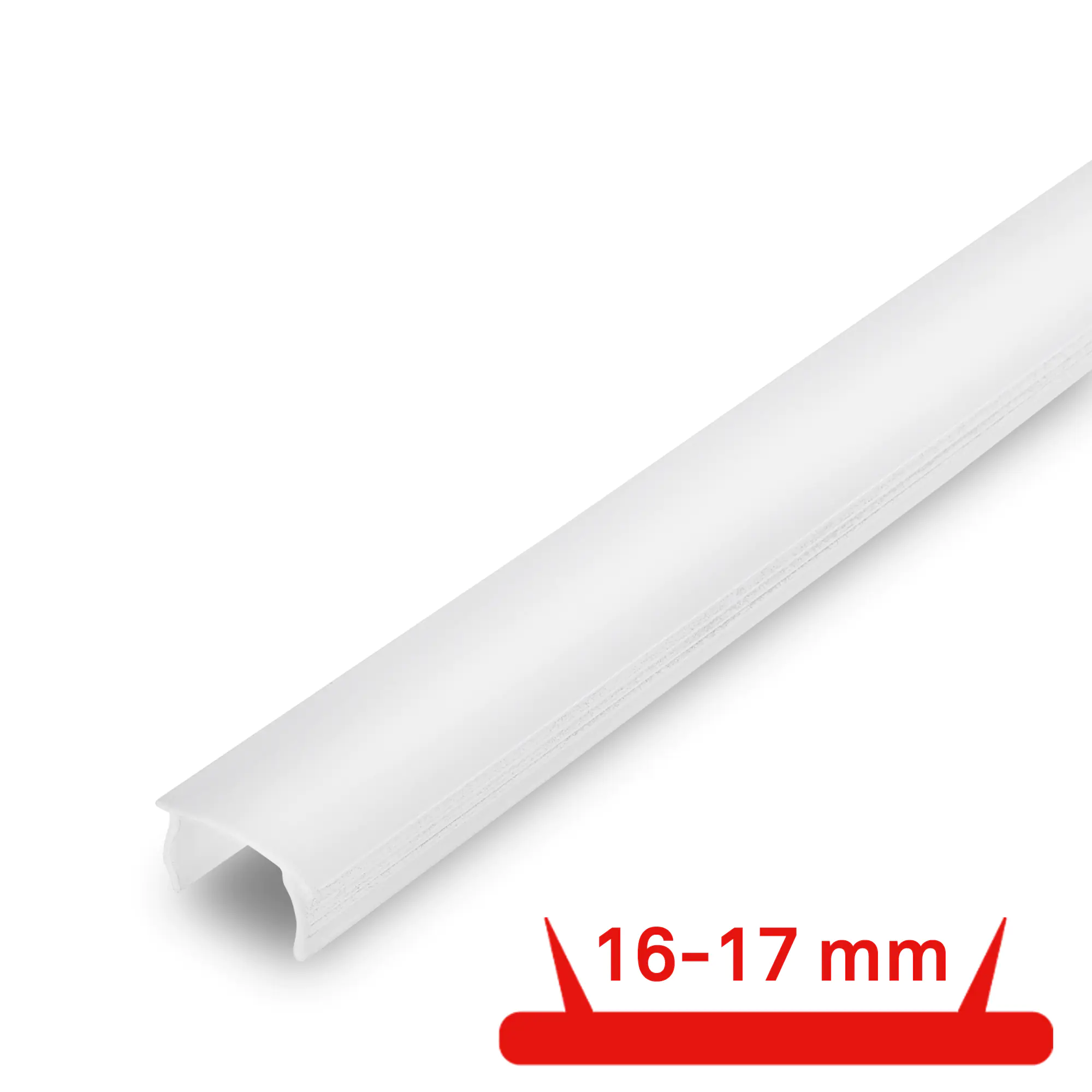 PC Profil Diffusor für Akustikpaneele Kunstoff 130 cm Milchglas Optik 16-17 mm