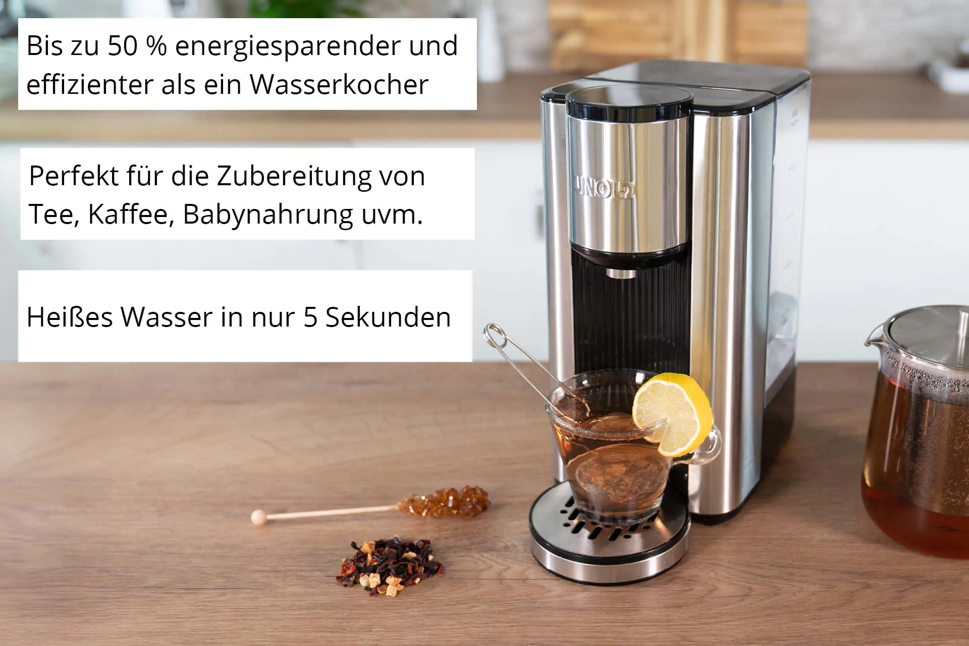 Unold Express Heißwasserbereiter Ava 2,5 L 2600 Watt schwarz