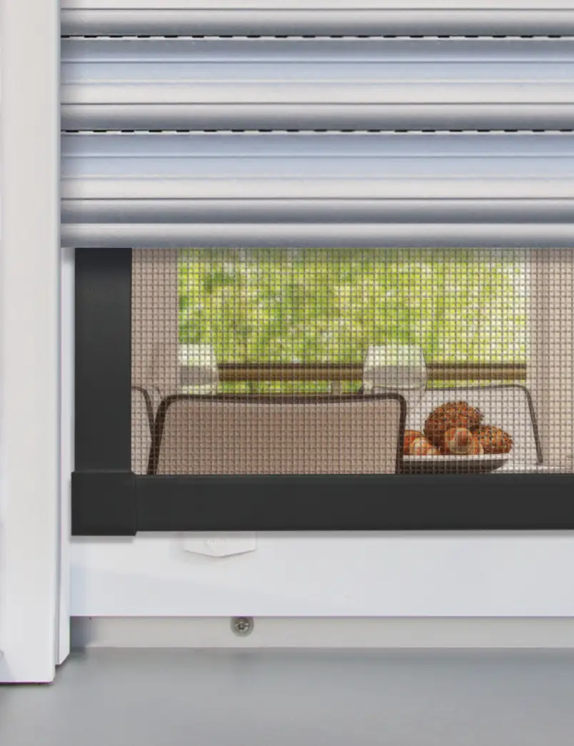 Schellenberg Fliegenschutz-Fenster PREMIUM 100 x 120 cm anthrazit/anthrazit kürzbar