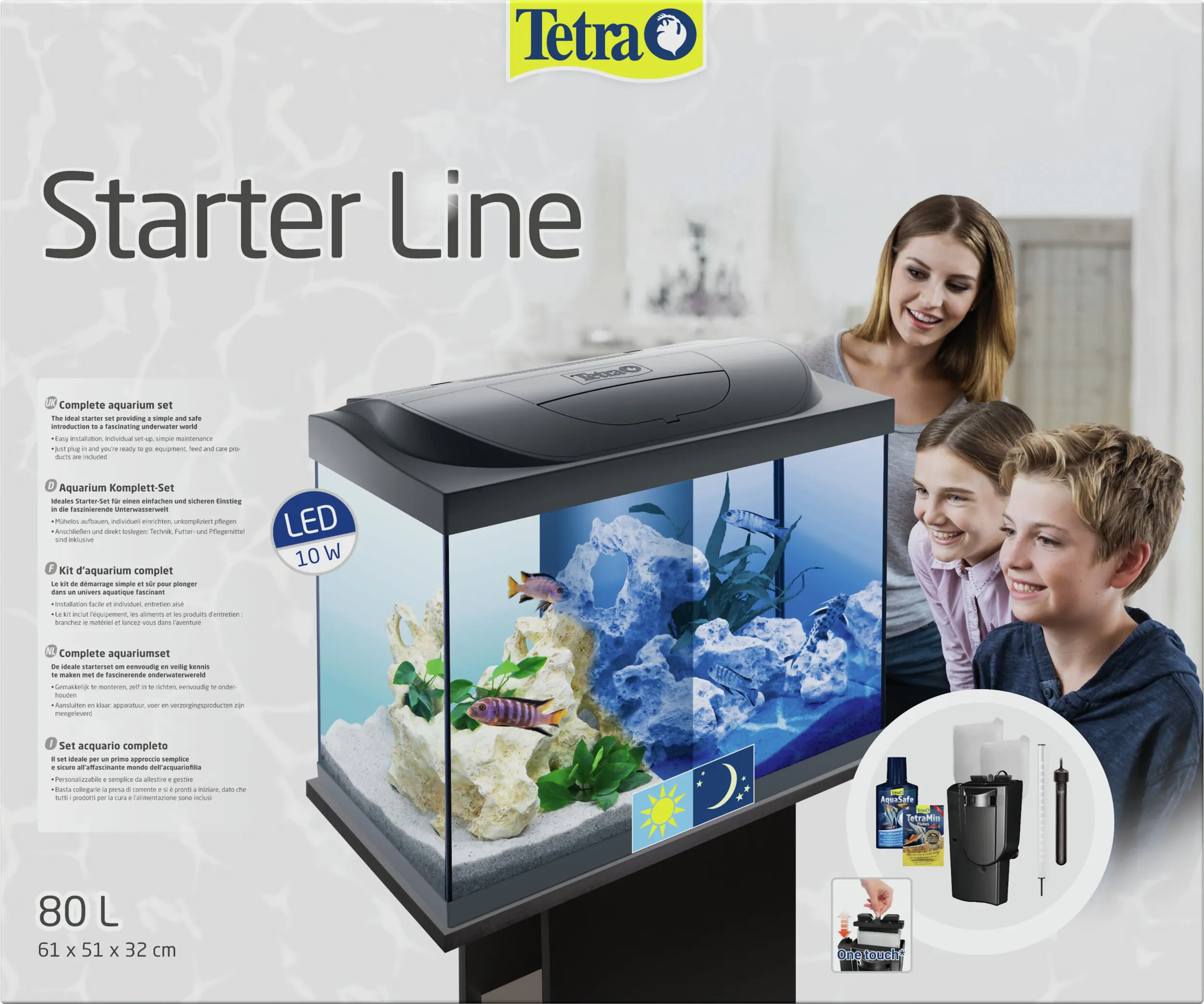 Tetra Aquarium-Komplettset LED Starter Line 80 L schwarz
