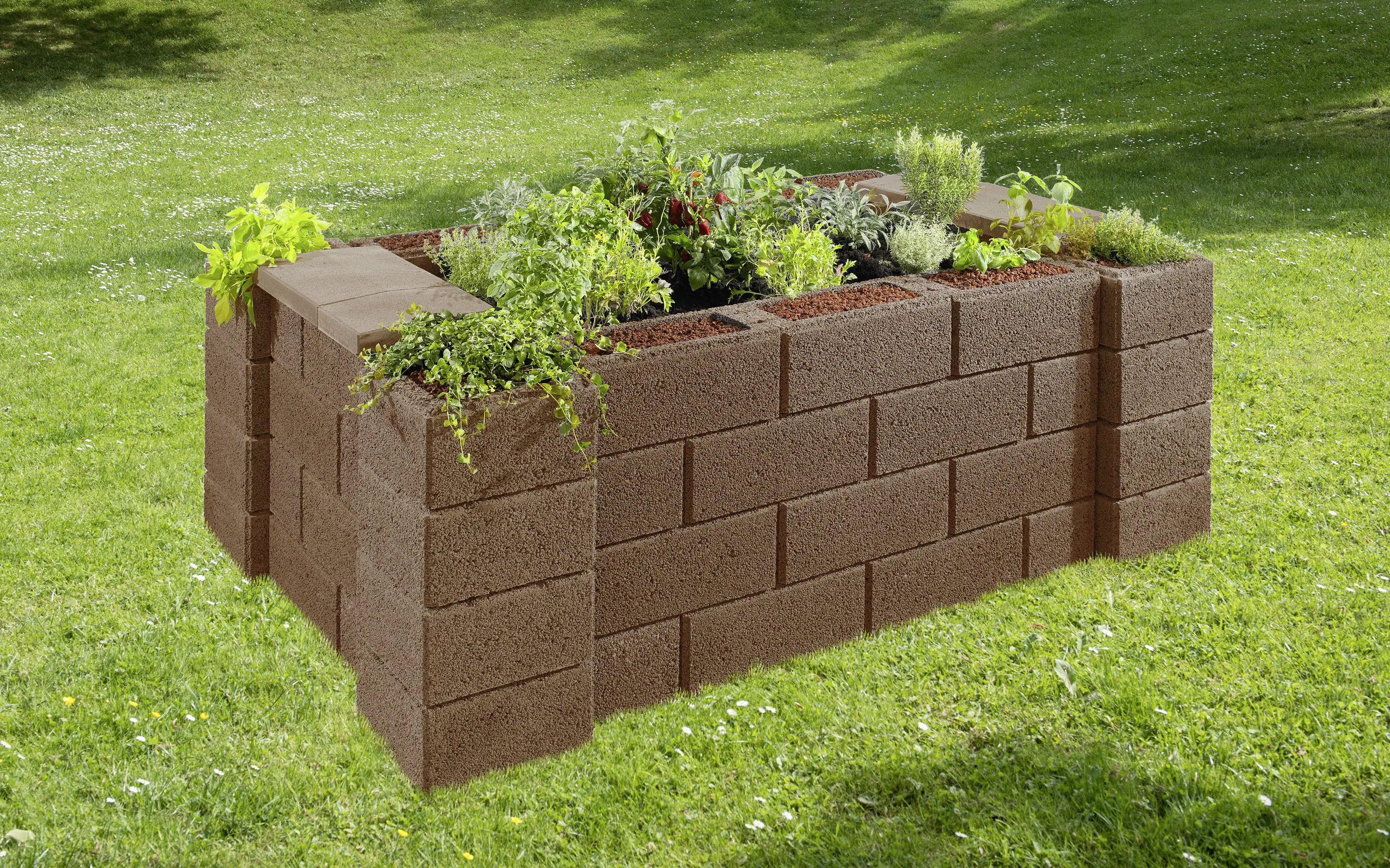Kann Hochbeet-Set 6 Garten 230 x 150 x 85 cm braun