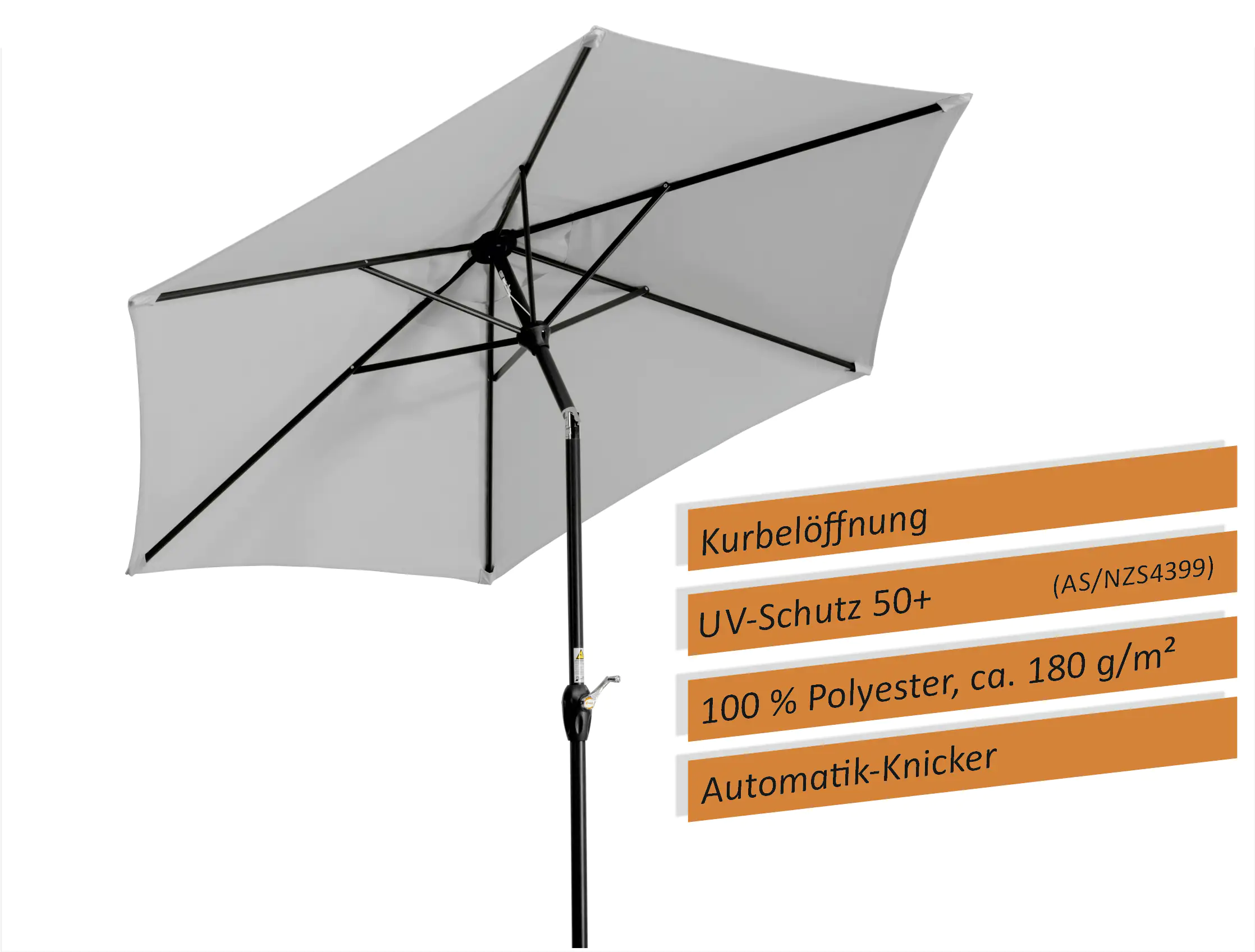 Schneider Sonnenschirm Bilbao silbergrau Ø 220 cm