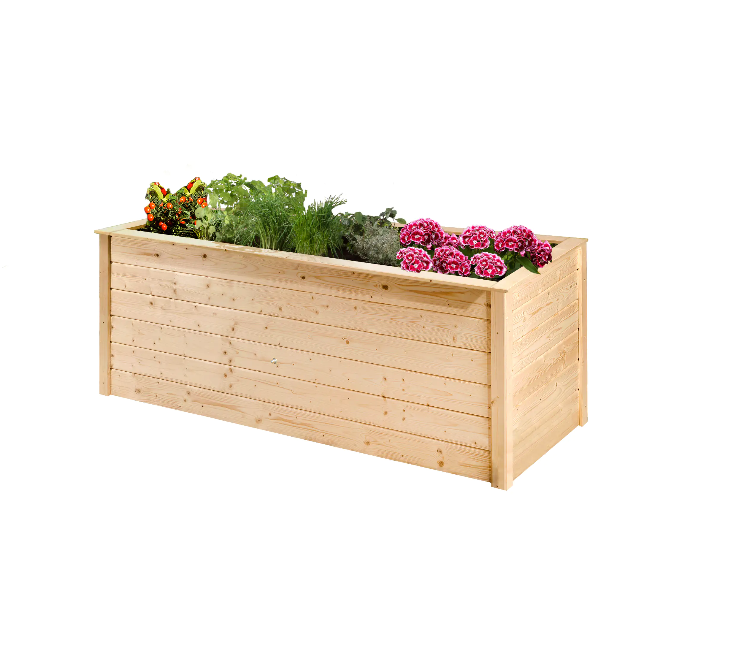 Weka Hochbeet 2.0 200 x 75 x 72 cm natur mit Schutzfolie