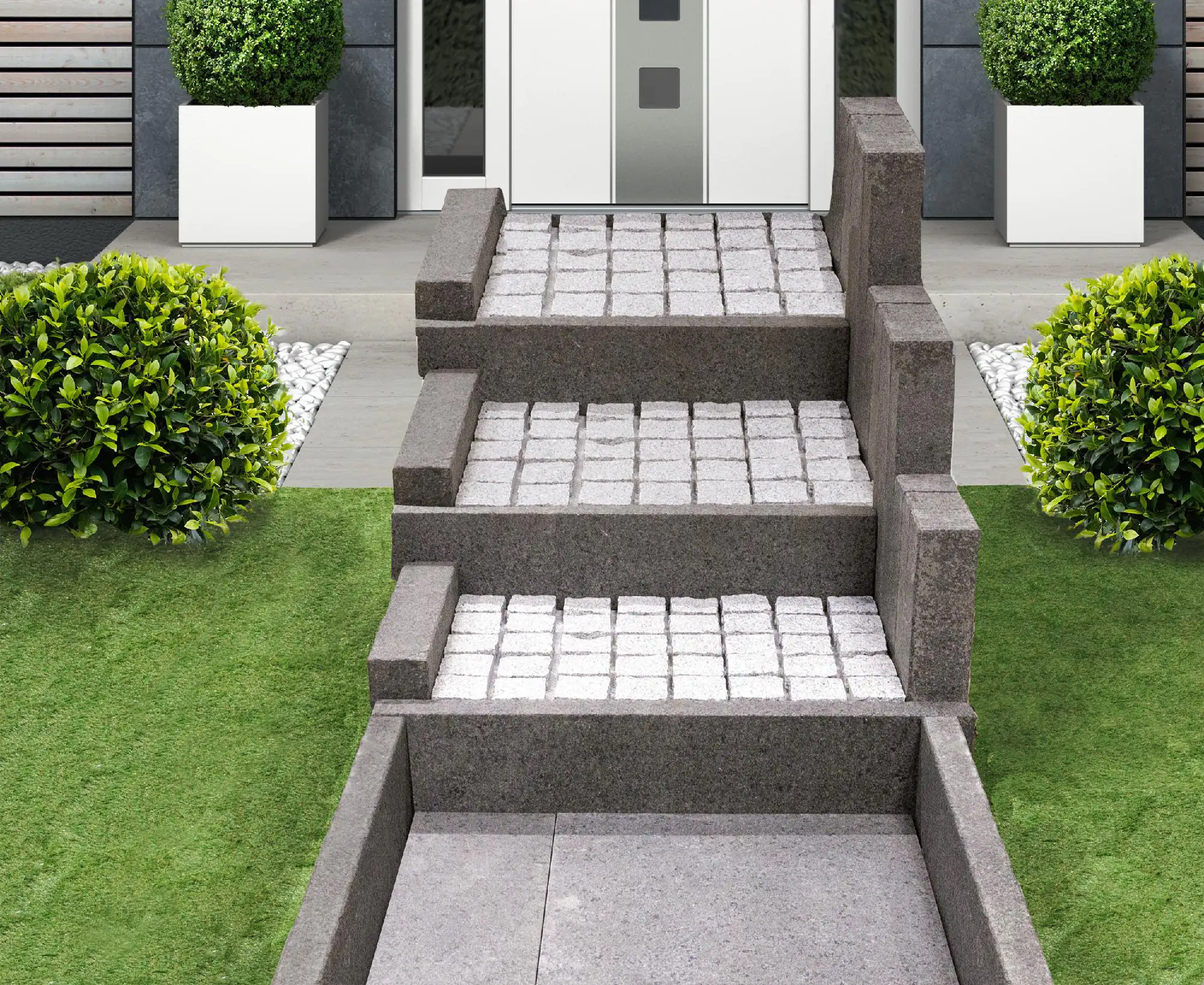 TrendLine Palisade Granit 75 x 10 x 10 cm grau geflammt