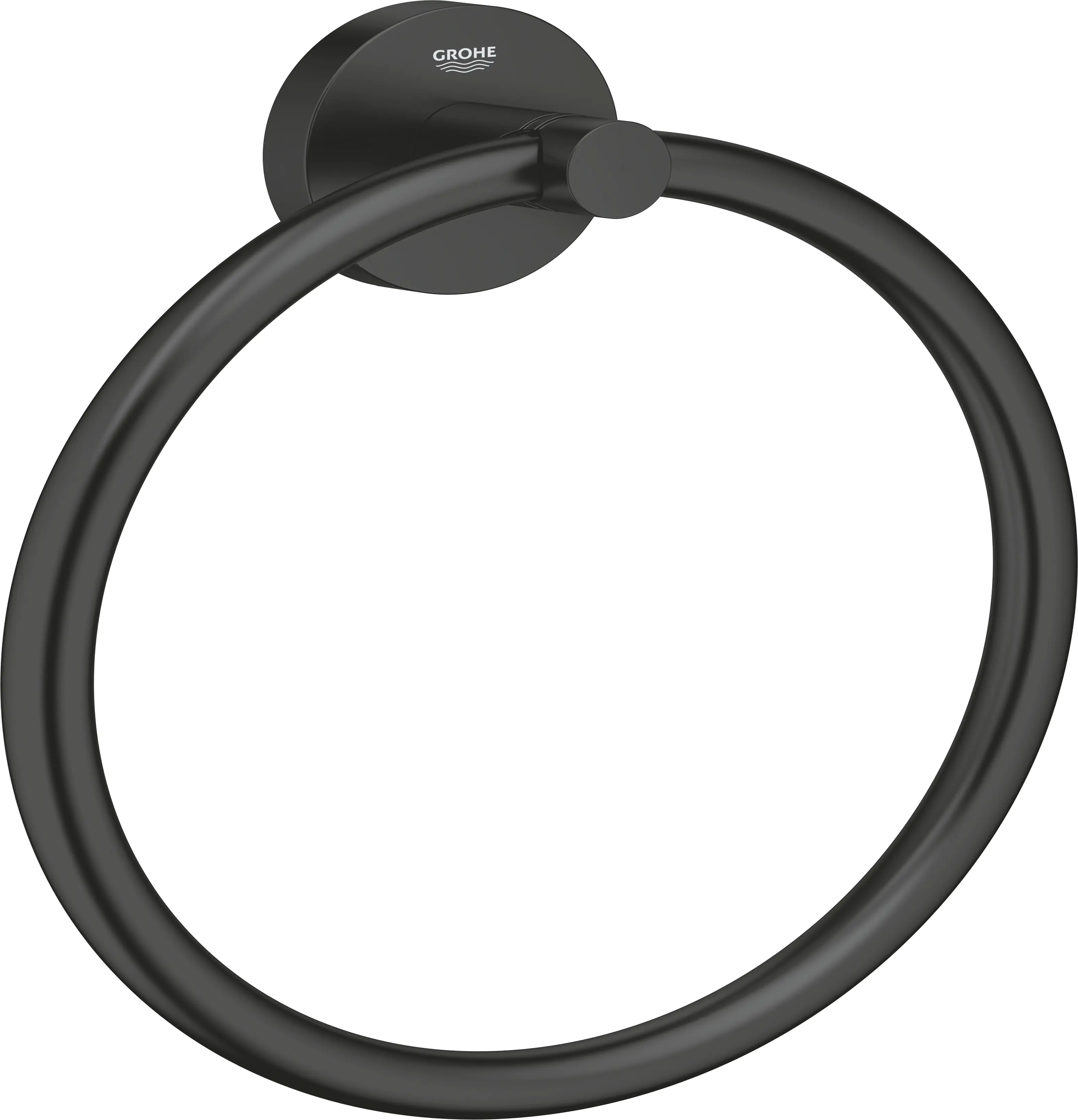 Grohe Start Handtuchring matt black klebbar
