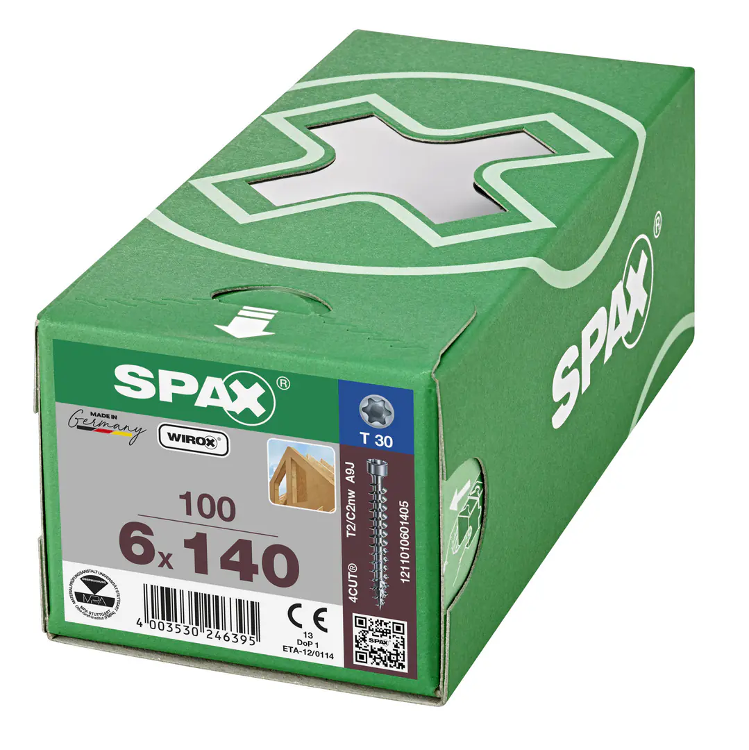 Spax Holzbauschrauben 6.0 x 140 mm TX 30 Zylinderkopf - 100 Stk.
