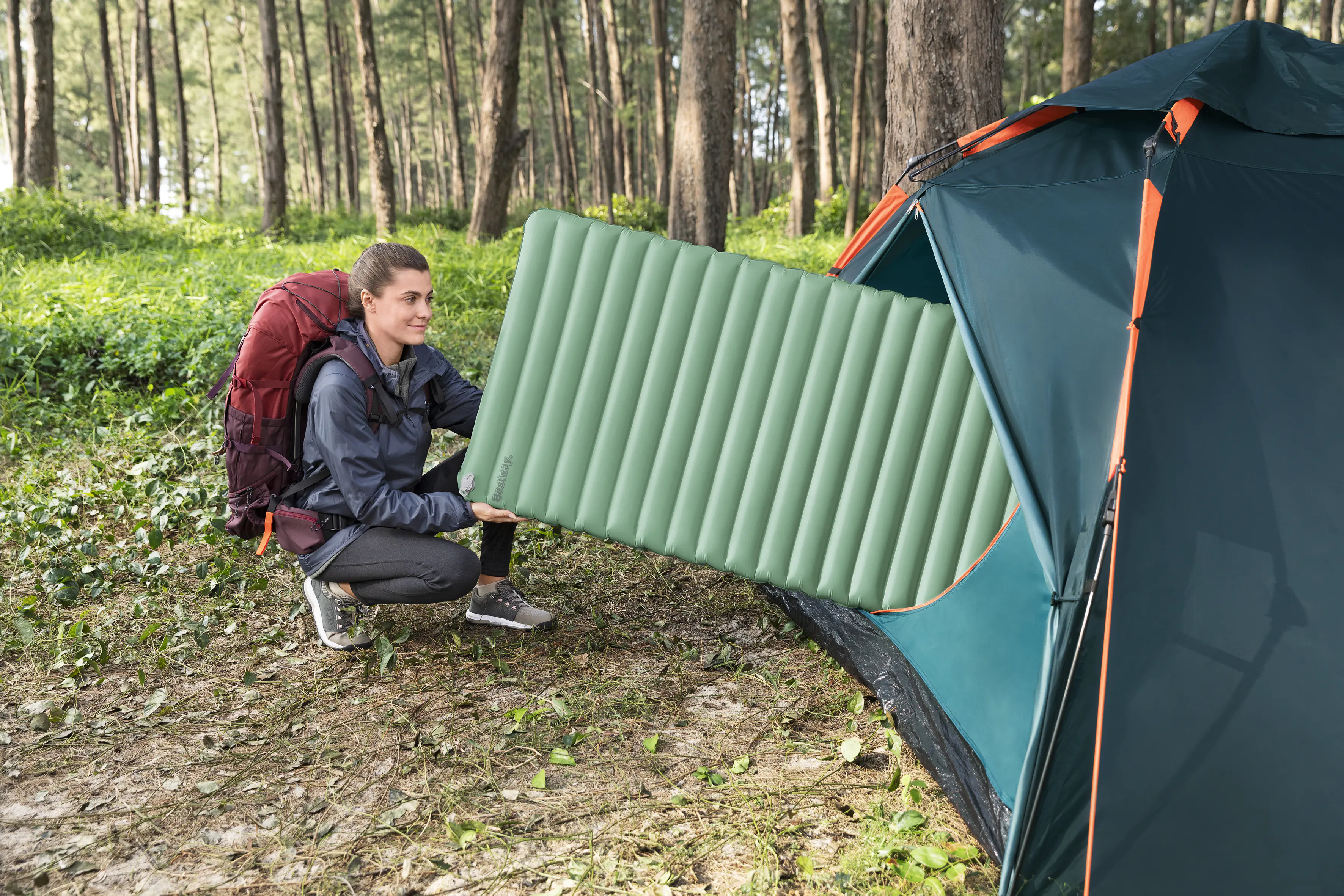 Bestway Isomatte AdventuRest aufblasbar grün 198 x 71 x 8 cm