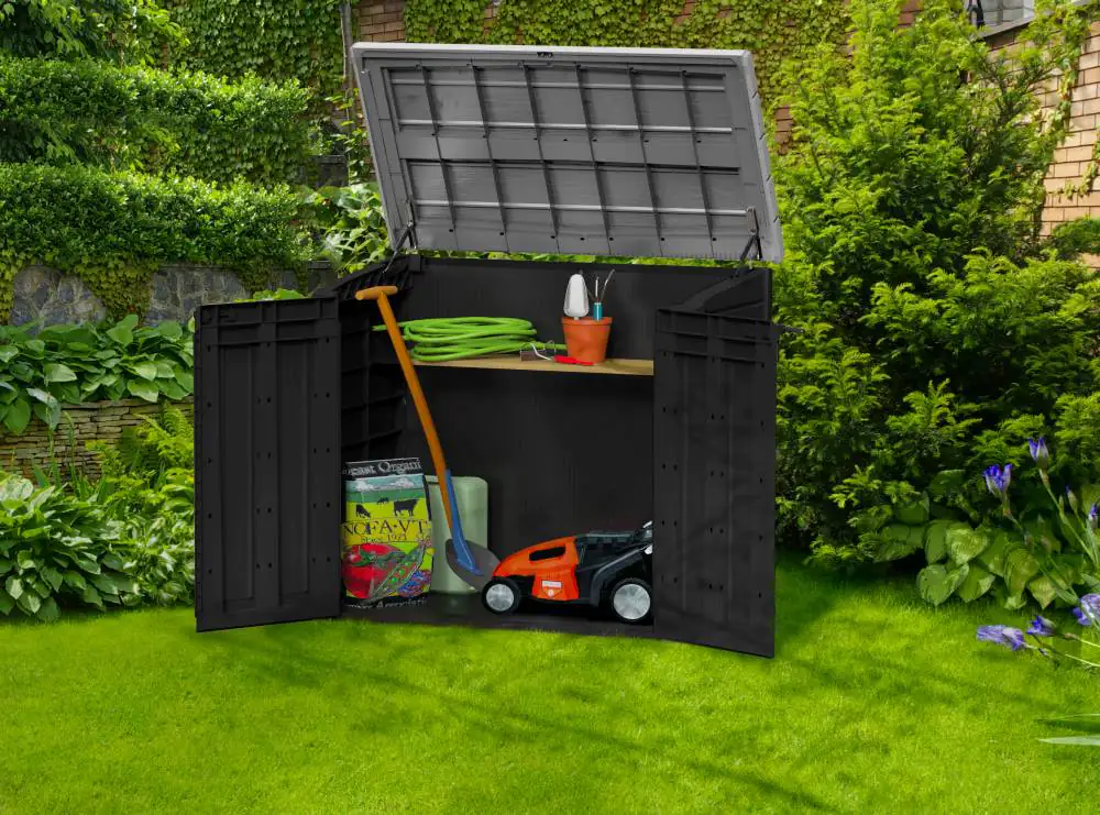 Keter Mülltonnenbox Gartenbox Store it Out Max schwarz/grau