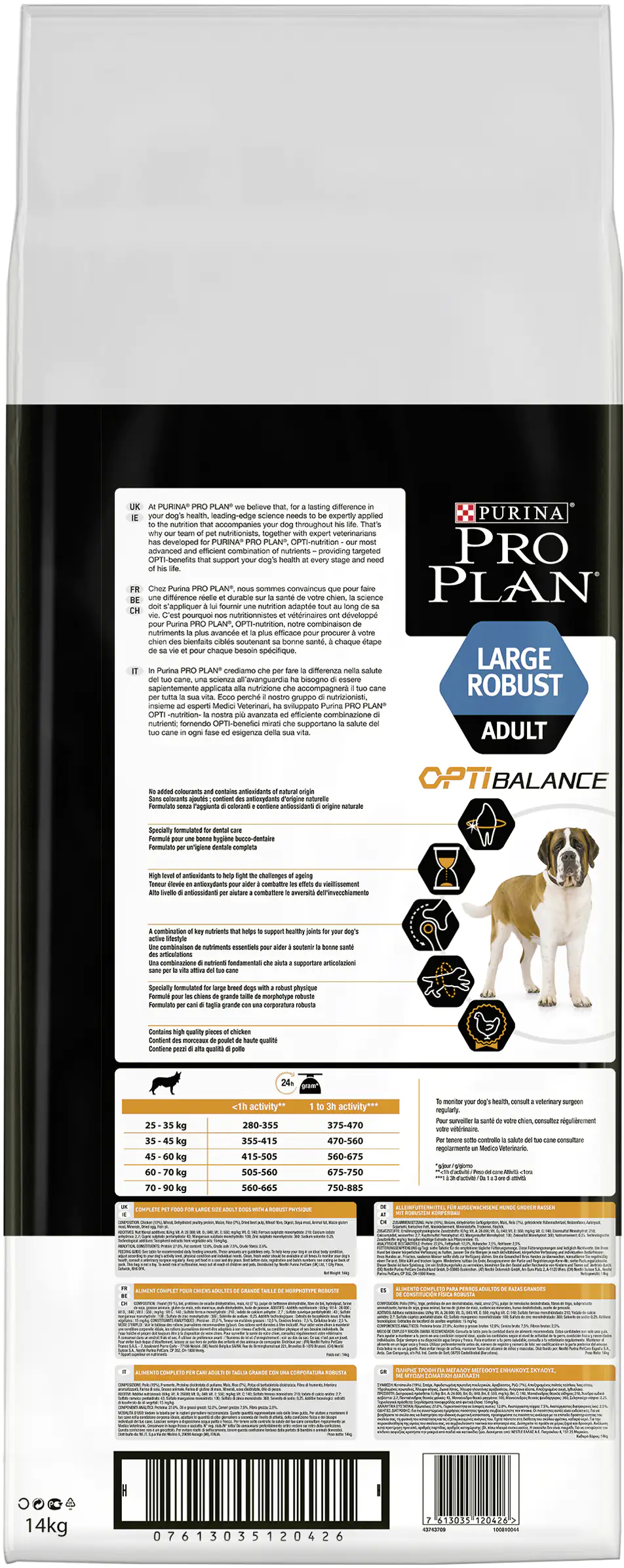 Purina Pro Hundetrockenfutter Adult Maxi Robust 14 kg Huhn & Reis