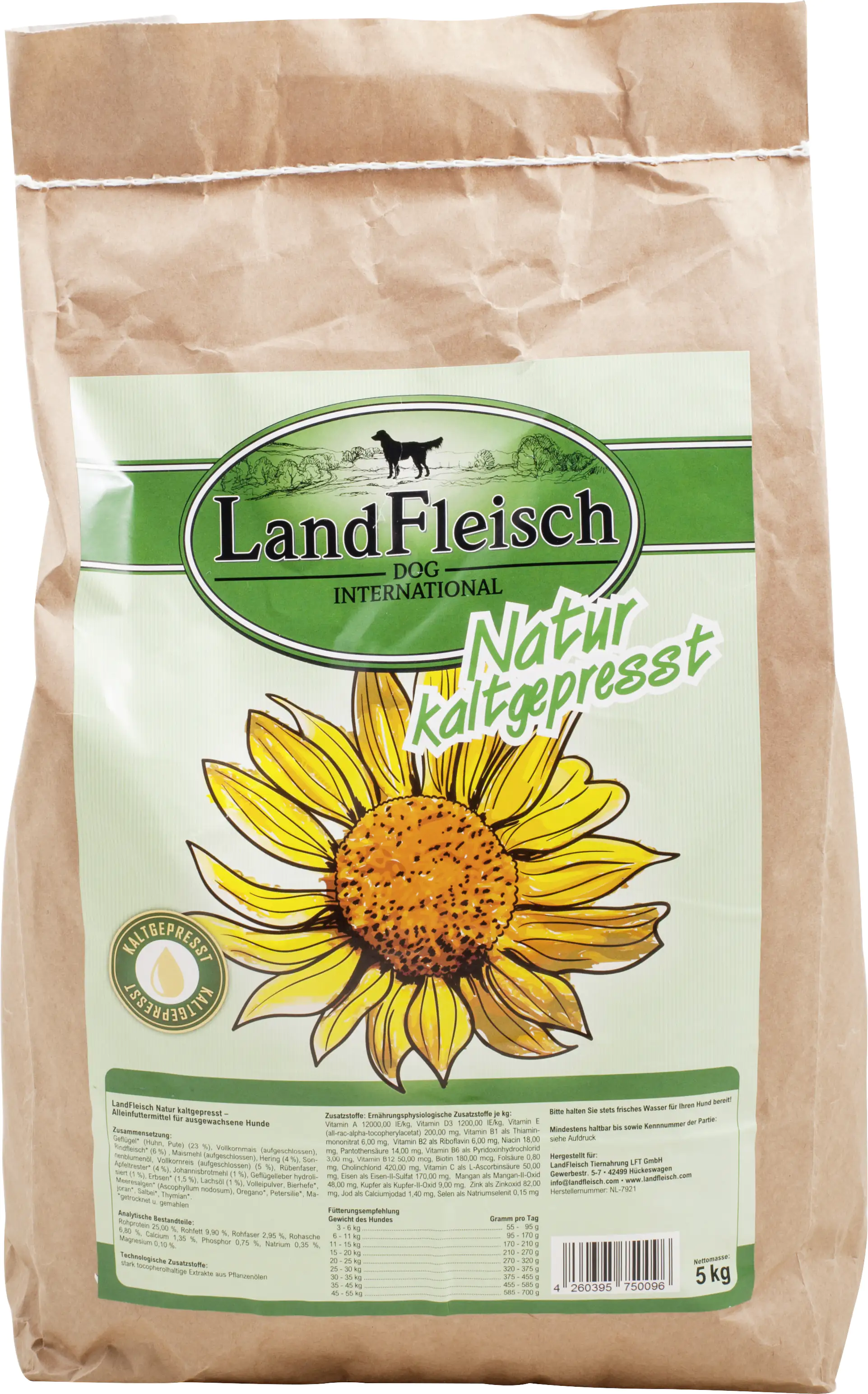 Landfleisch Hundetrockenfutter Adult 5 kg Ente kaltgepresst 