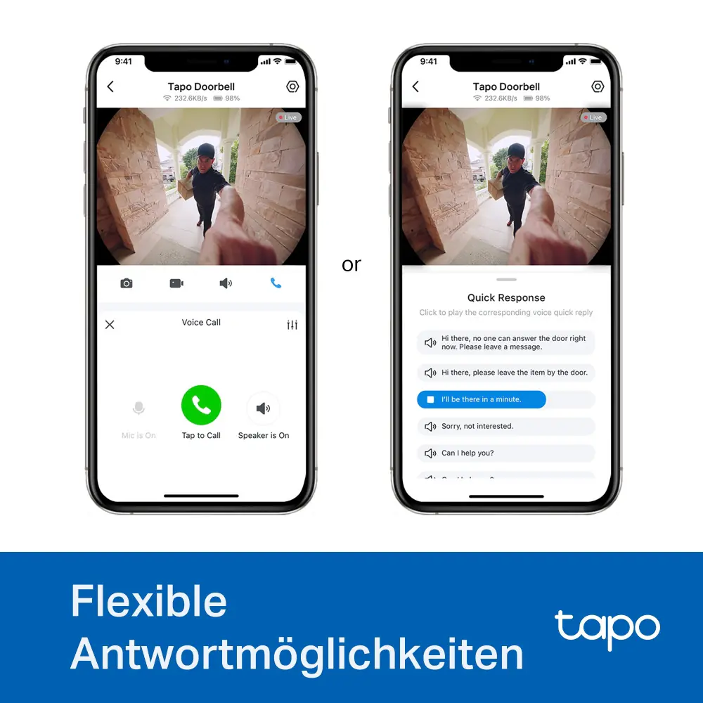 TP-Link Türklingelkamera Tapo D235 Smart Video schwarz