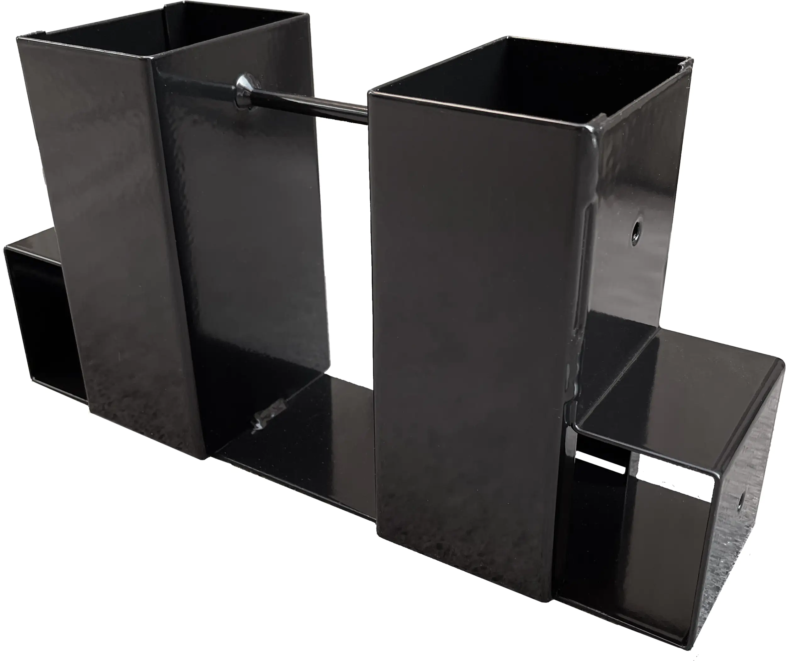 Kaminholzstapelhilfe schwarz 33 x 10 x 15 cm