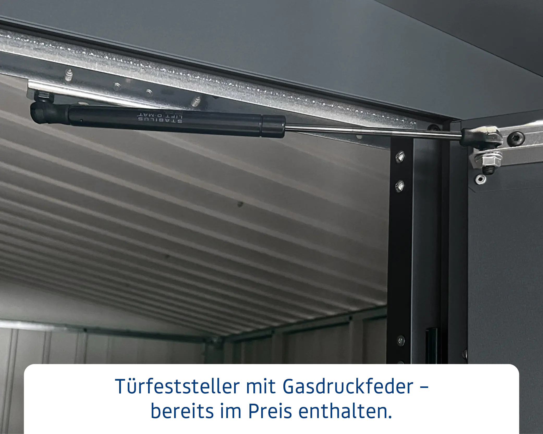 EcoStar Metallgerätehaus Euroline EFD14 LB anthrazit 310 x 310 cm 1-flg.