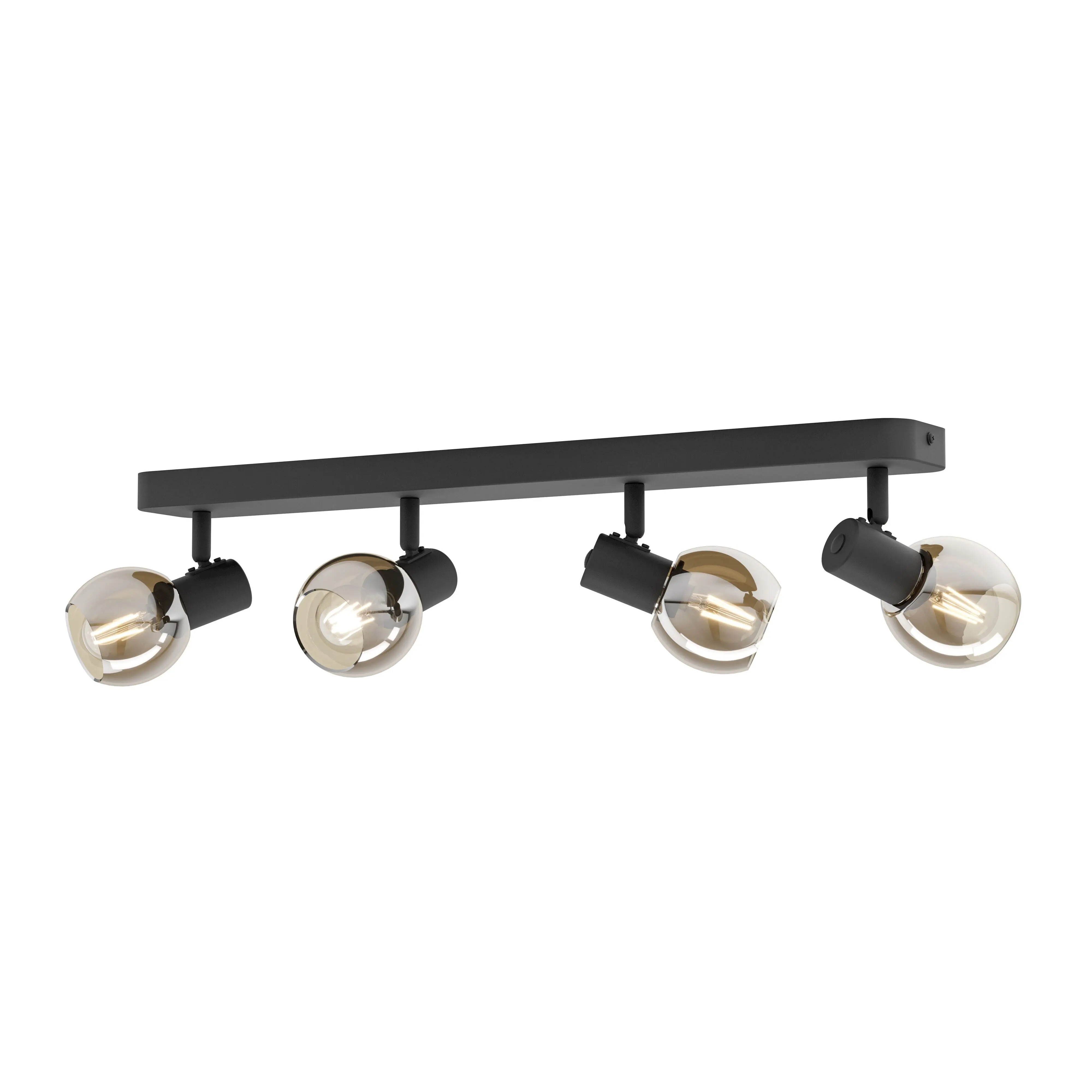 Eglo Deckenstrahler Balken Castellazo schwarz/kuper 4er E14