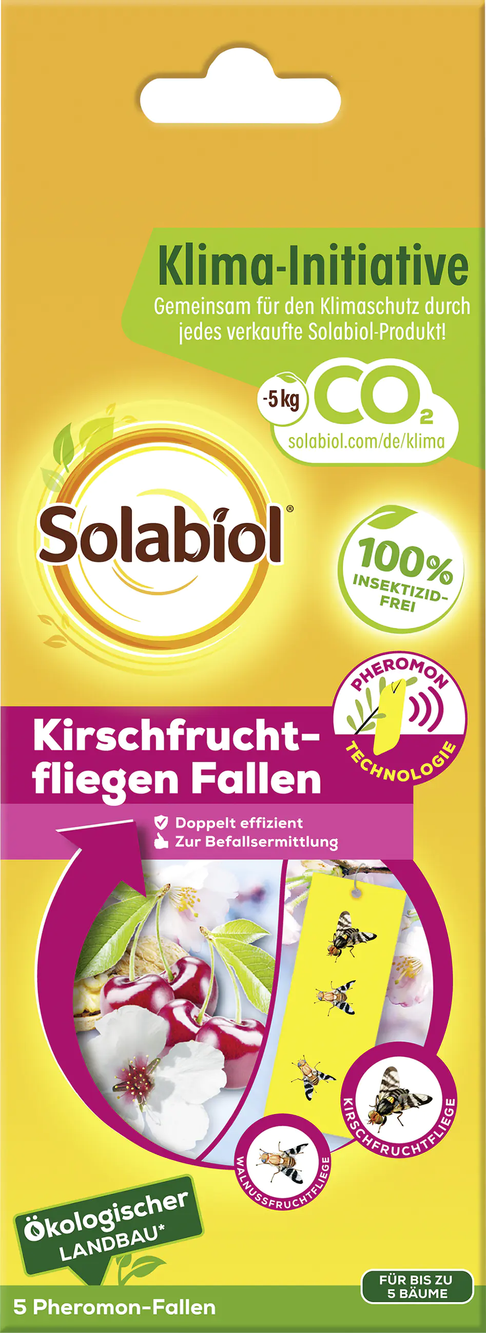 Solabiol Kirschfruchtfliegen Fallen 5 Stück