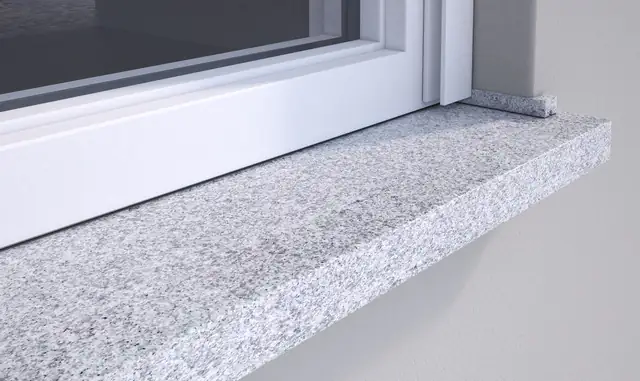 Wigastone Granit-Fensterbank Multicolor 275 x 25 x 2 cm mit Wasserrille