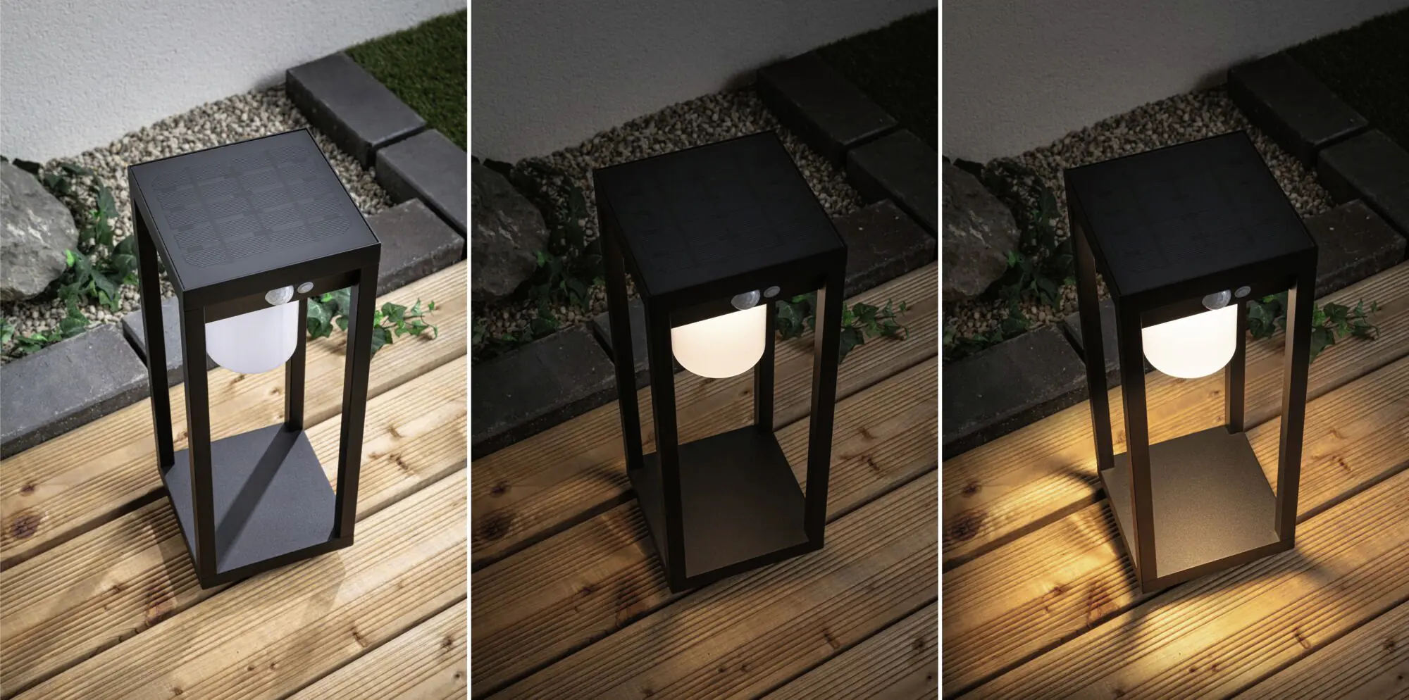 Paulmann LED Solarleuchte Marisol schwarz 40 x 15cm mit Bewegungsmelder