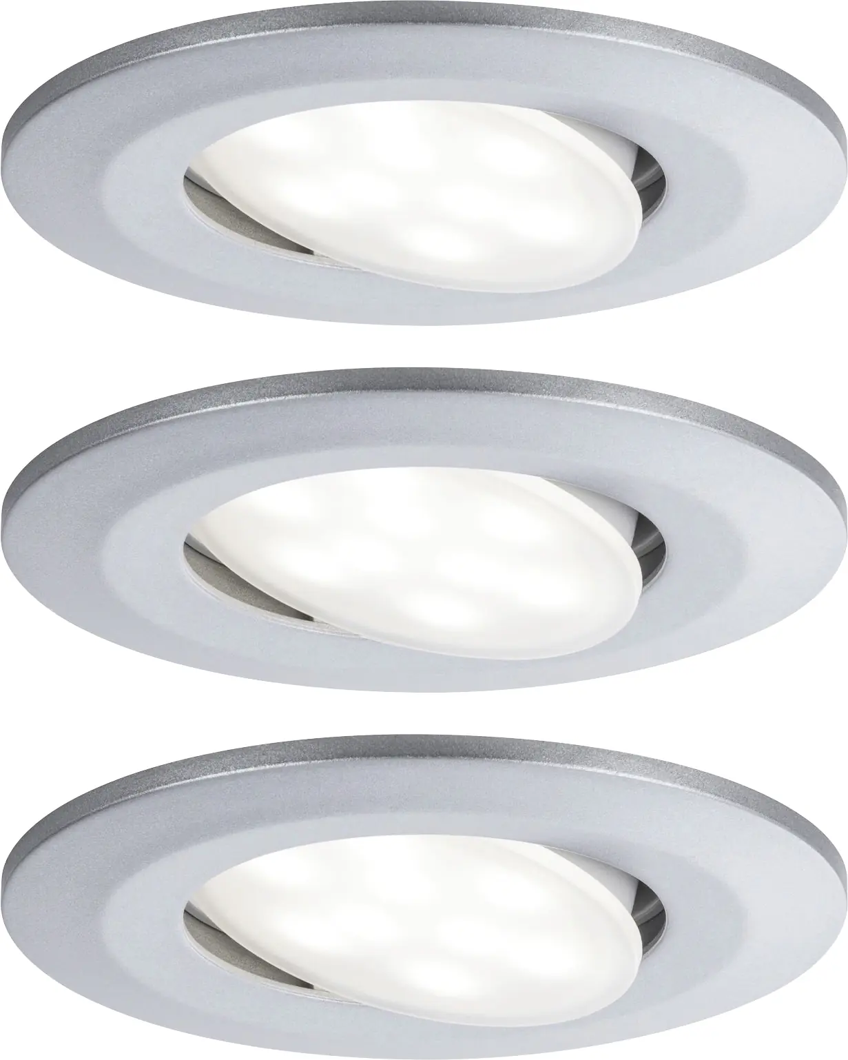 Paulmann LED Einbauleuchte Set Calla chrom matt schwenkbar Ø 9 cm 