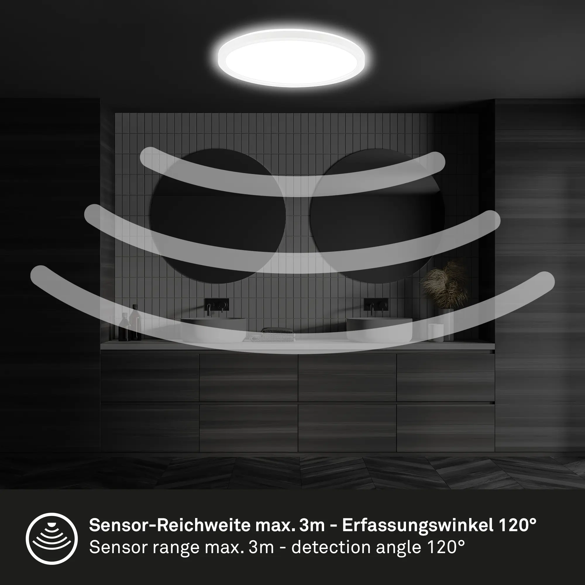 Briloner LED Deckenlampe Move 18W Ø 29cm weiß Bewegungssensor neutralweiß