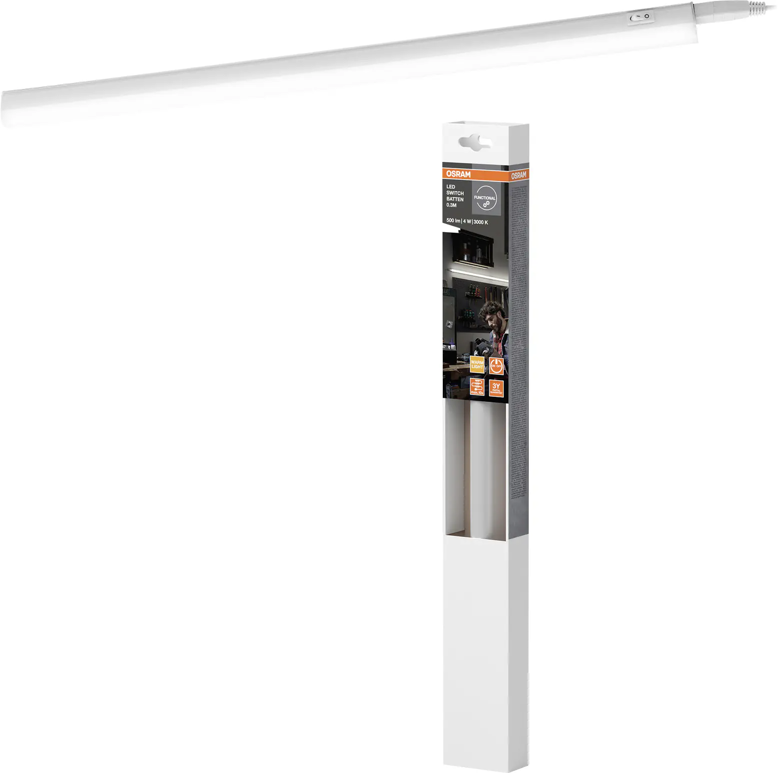Osram LED Lichtleiste Switch Batten 31 cm weiß 4 W 