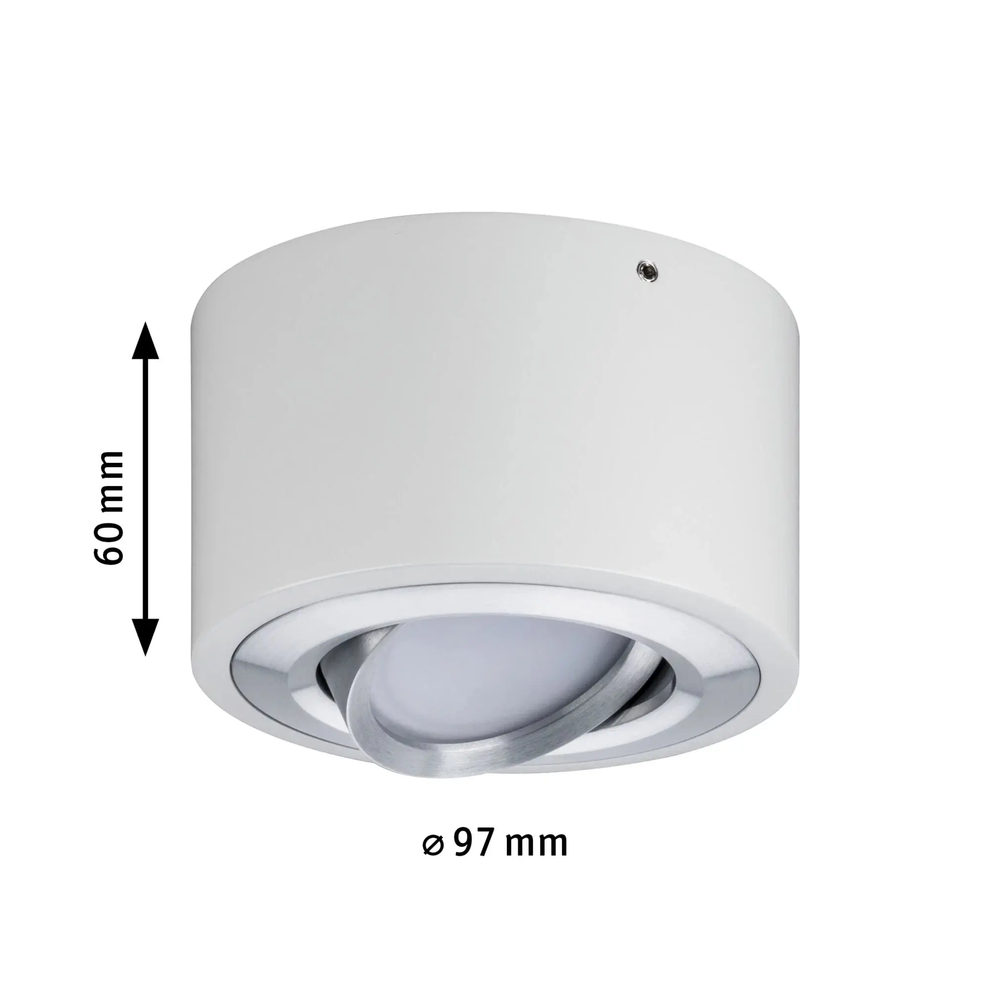 Paulmann LED-Aufbauleuchte Argun weiß-alu dimmbar