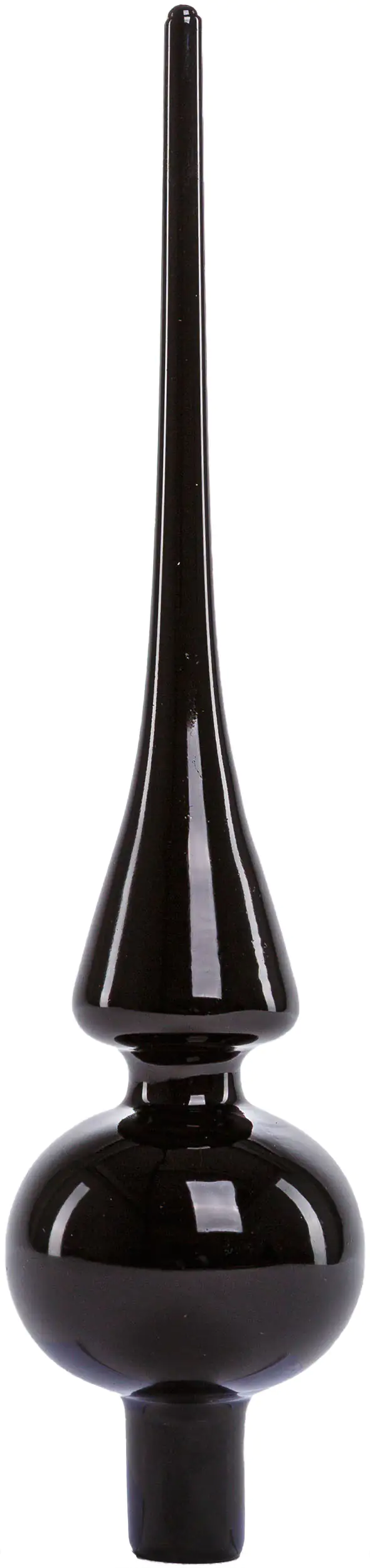 TrendLine Christbaumspitze aus Glas 26 cm schwarz glanz