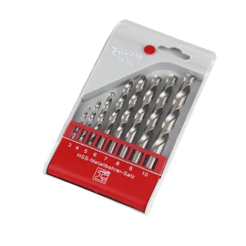 TrendLine Bohrer-Set für Metall 8-teilig Rundschaft