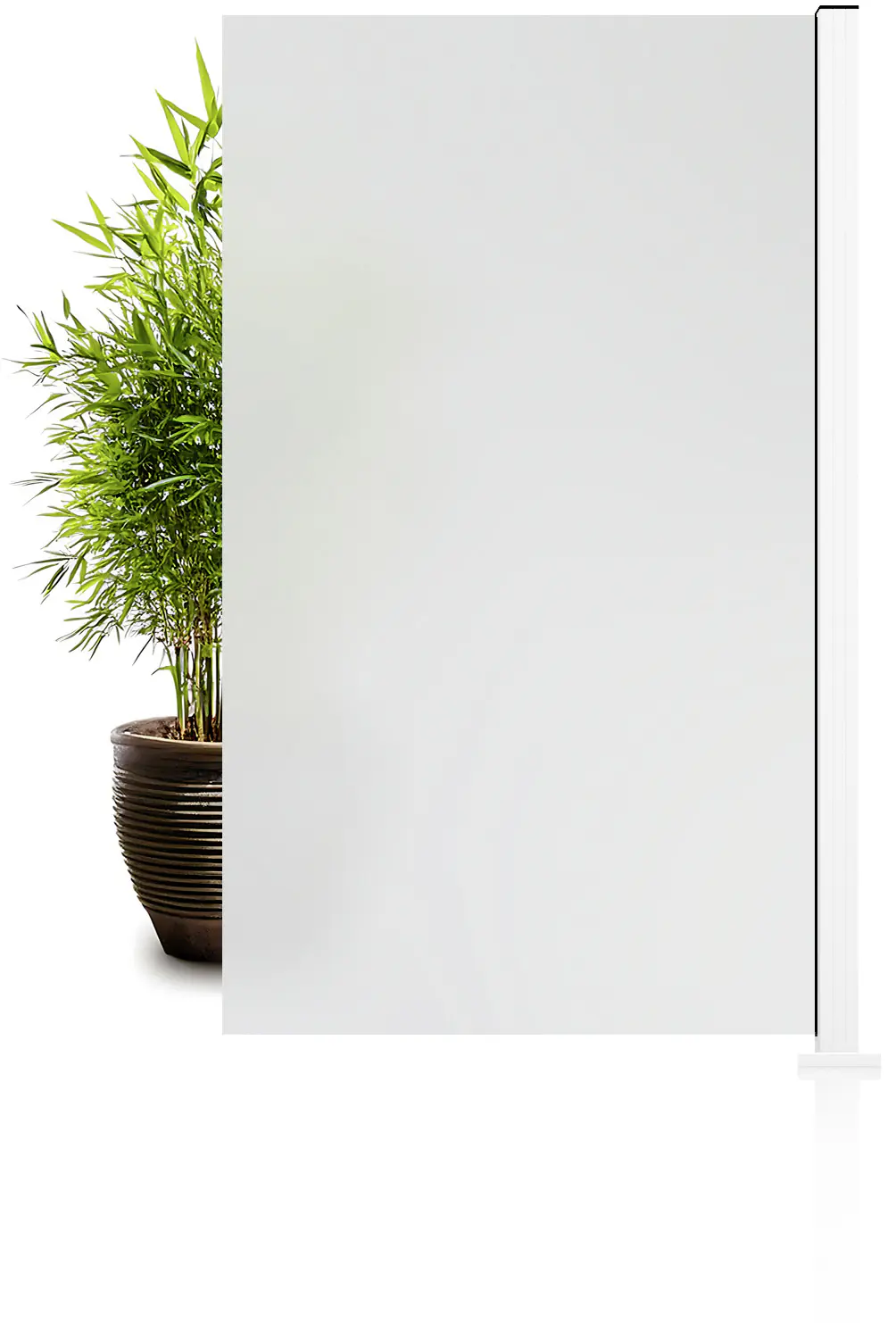 Ambiente Glaszaun Erweiterungsset Klarglas mit Siebdruck 187 x 107,2 cm weiß