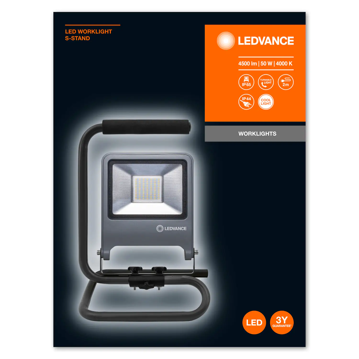 Ledvance LED Arbeitsstrahler 50 Watt, 2 m Kabel