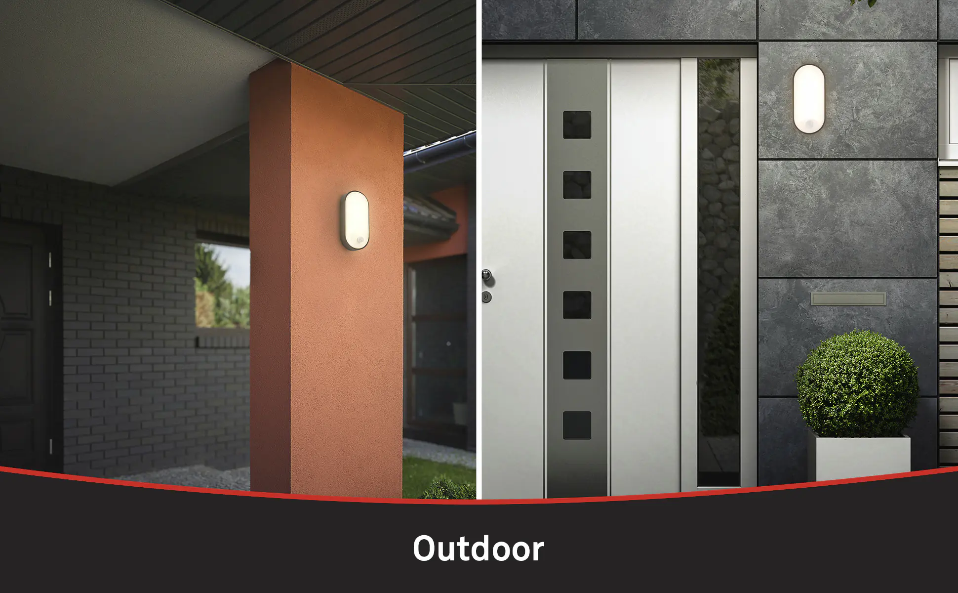 Briloner LED-Wandleuchte Ruch mit Bewegungsmelder 22 x 10,5 cm warmweiß schwarz