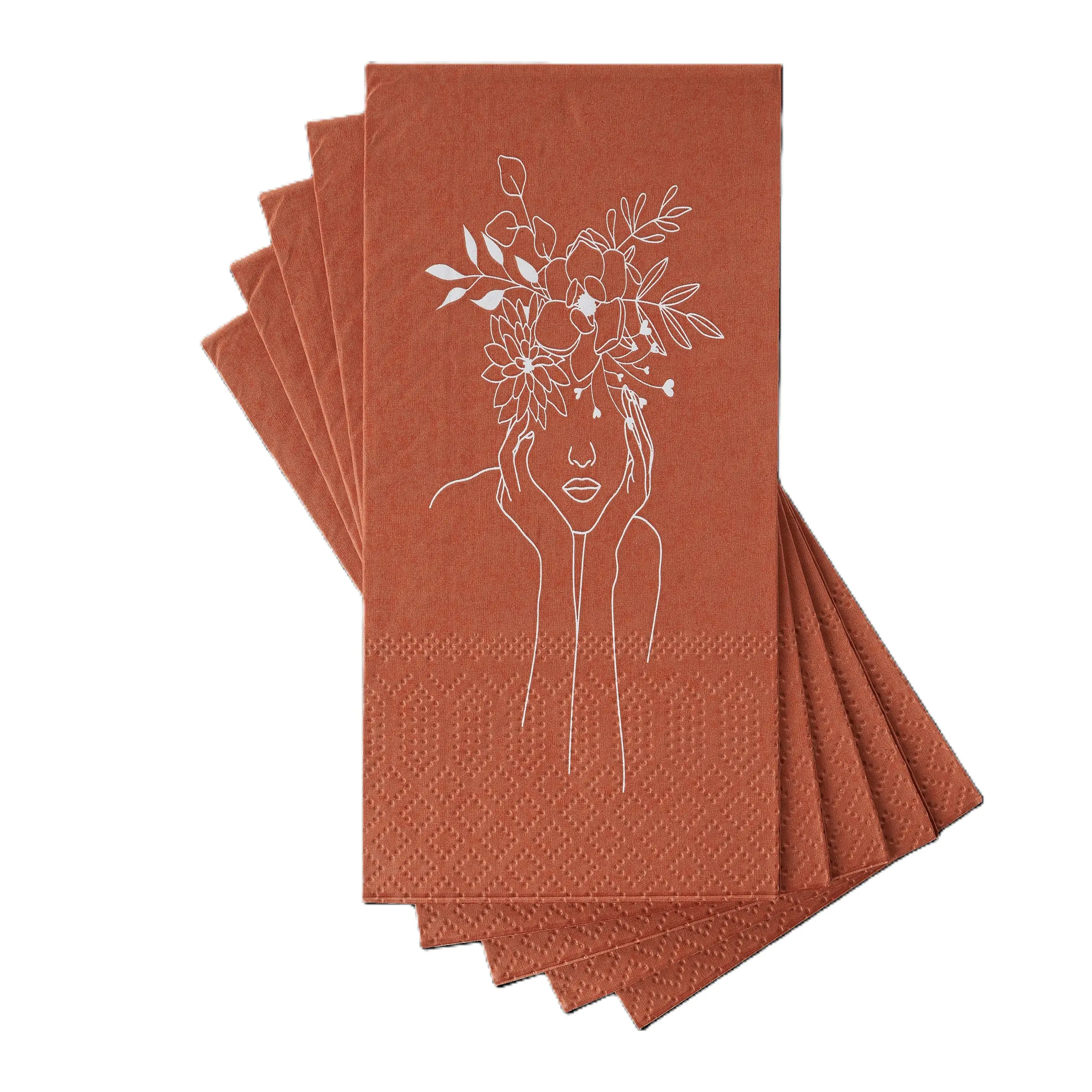 Eglo Servietten Belbari braun weiß 17 x 8 cm - 20er Pack