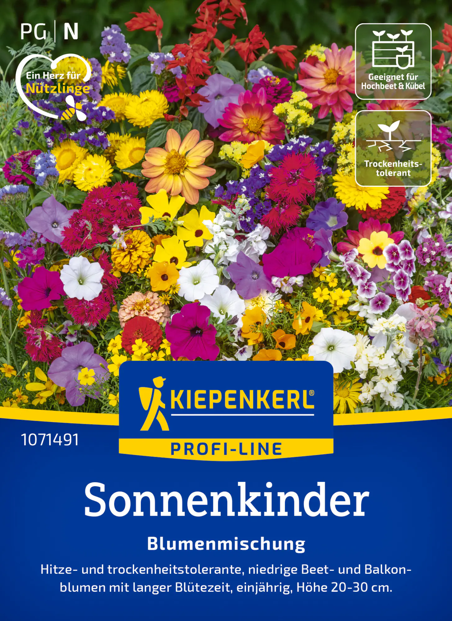 Kiepenkerl Profi-Line Saatgut Blumen-Mischung Pflegeleichte Sonnenkinder für ca. 2-3 m²