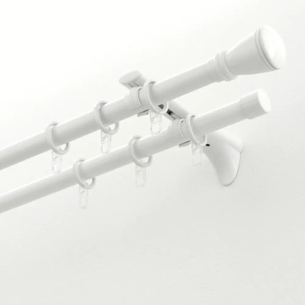 Gardinia Endknopf Siro zu Stilprogramm Chicago, Ø 20 mm, weiß, 2-er Pack